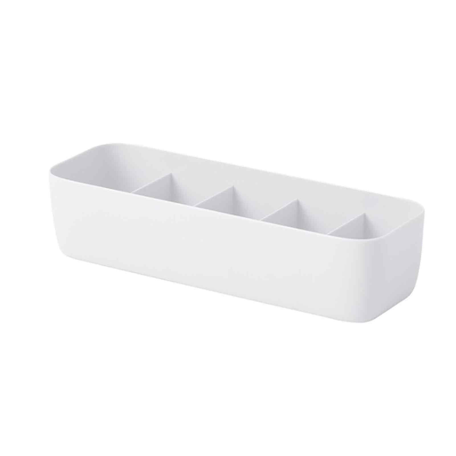 White Five Cell Socks Storage Box Stacklable Plastic Underwears Organizer for Home Bedroom