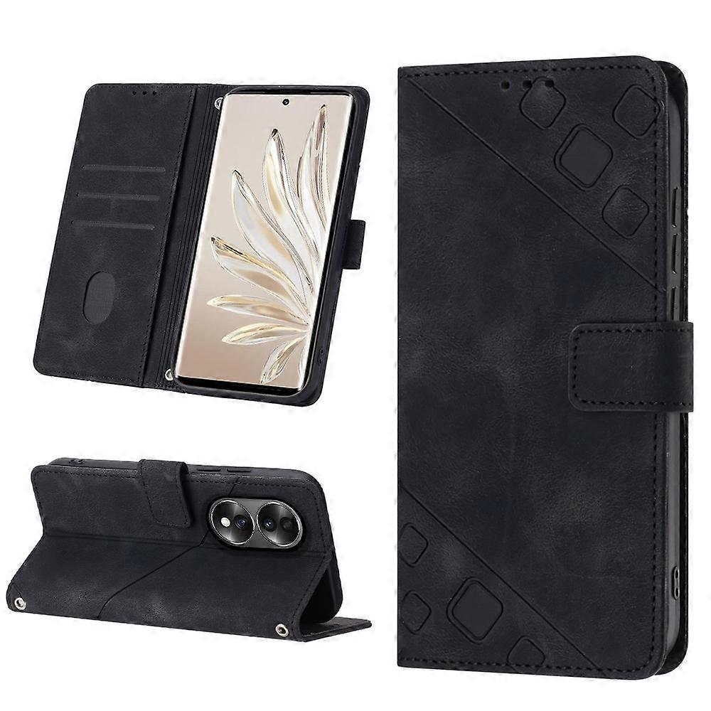 For Honor 70 Skin-feel Embossed Leather Phone Case