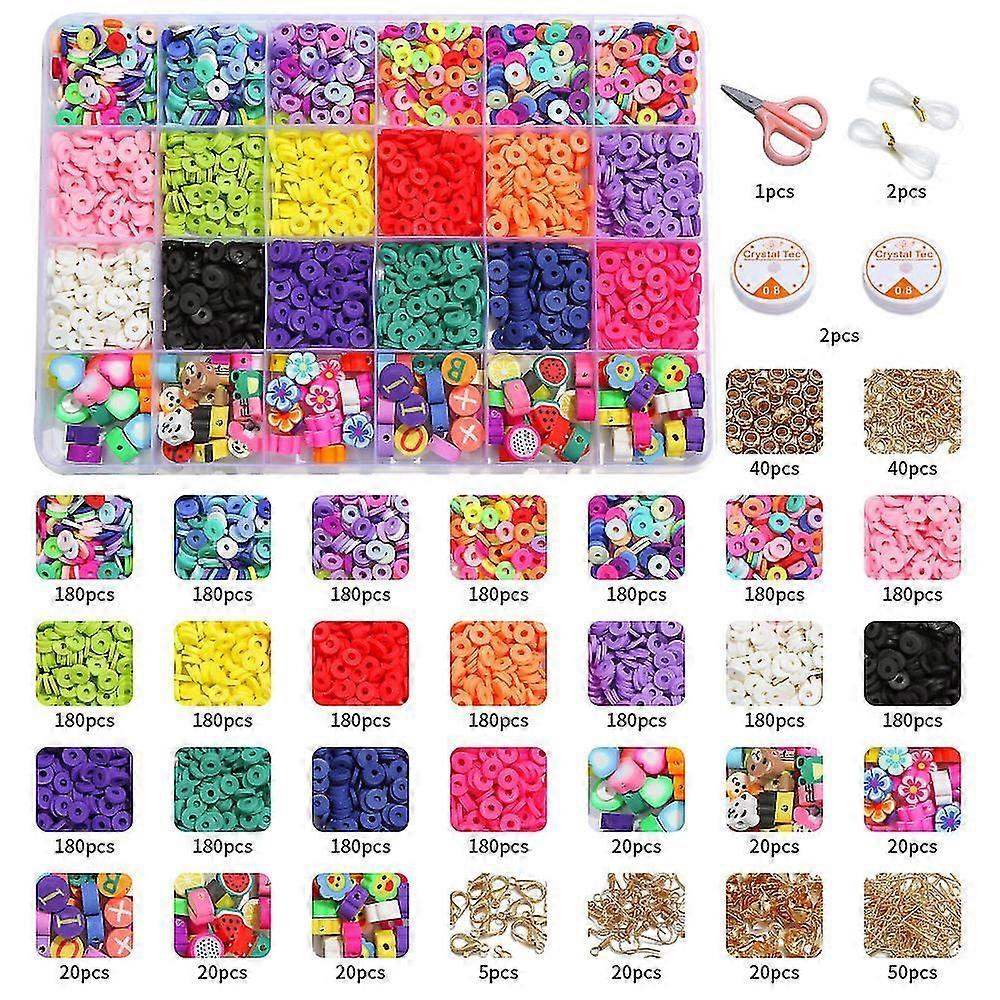 24 Grid Soft Clay Soft Ceramic Beads Diy Set Box Handmade Diy Beaded Set