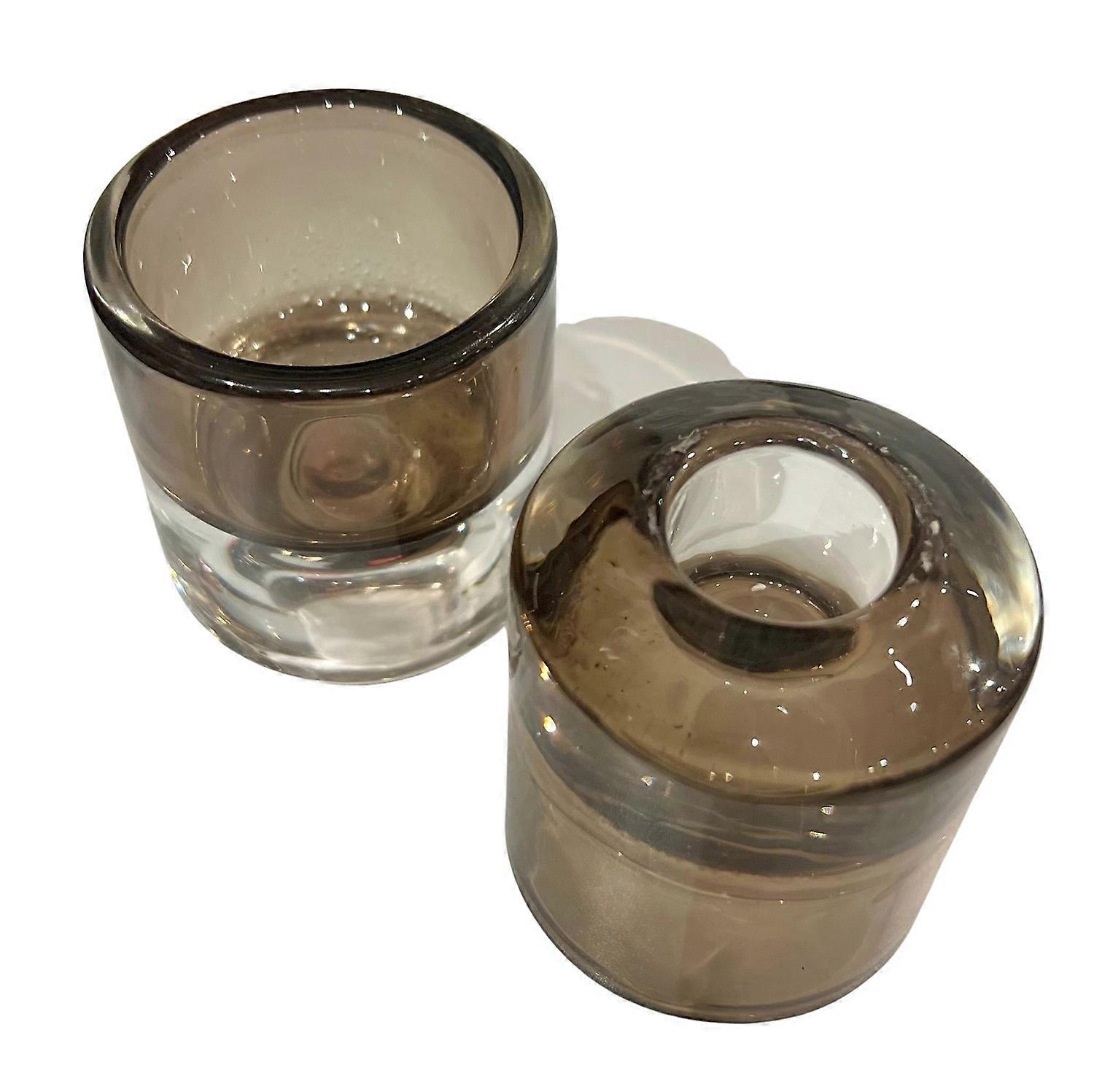 Ljuskopp Vändbar Glas Brun 5x6 cm