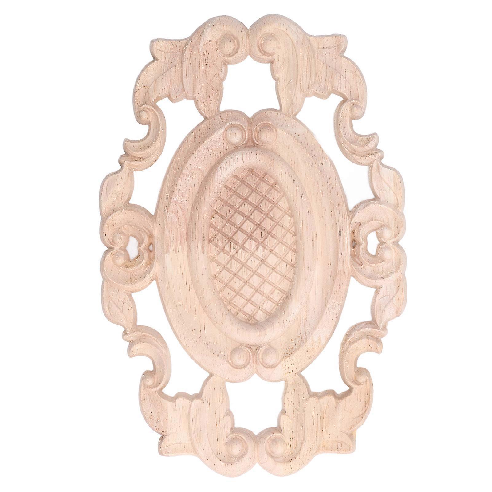 DIY 家具用の木製アップリケ彫刻デカール、キャビネット、窓、ドア用の未塗装の装飾トリム