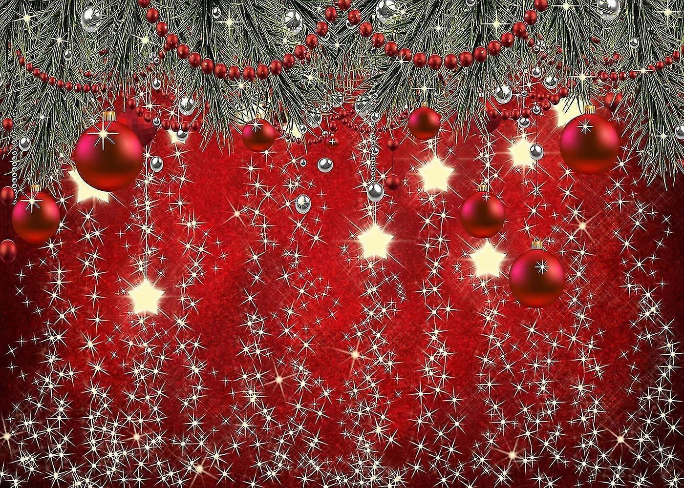 Heyone 8x6ftクリスマスレッド写真背景クリスマステーマ背景新年の装飾背景家族パーティーベビーシャワー装飾D584