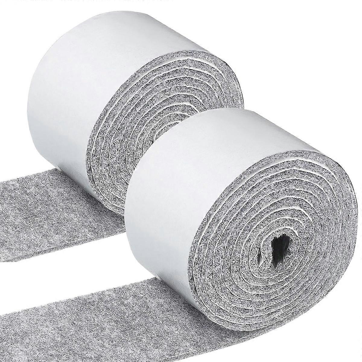 Felt Strips for Furniture, Self-Stick Heavy Duty Polyester with Adhesive Backing for Dust Proof and Reduce Friction Protection, Easy to Use for Home