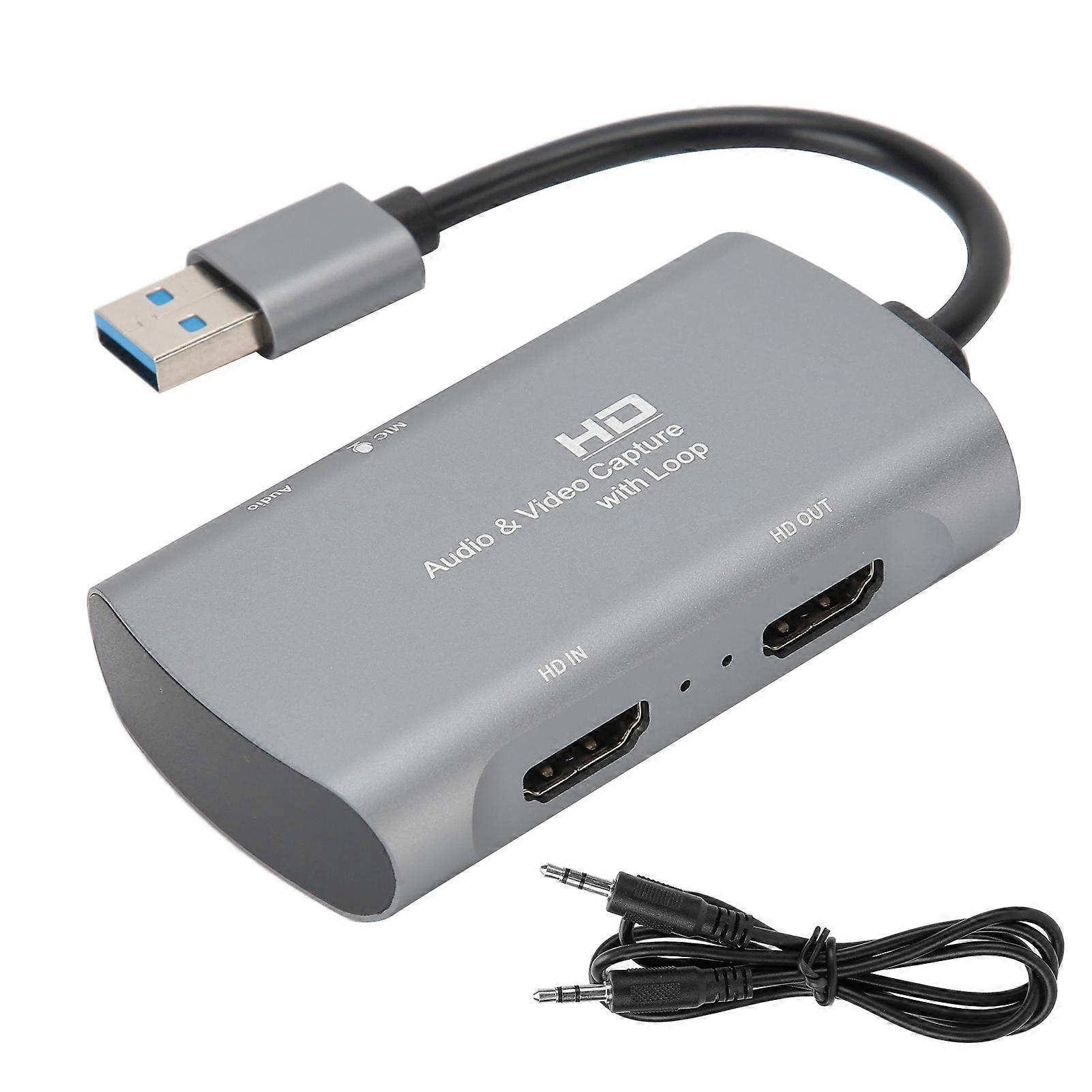 Video Capture Solution, Audio Video Capture Card Offers 1080P 60FPS Recording, USB-A USB-C Dual Interface For Versatile Connectivity, Low Latency