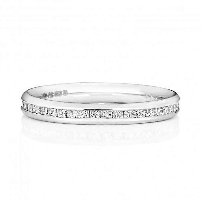 Wedding Band 18ct White Gold Diamond Pcut Eternity Ring WQ247W/I