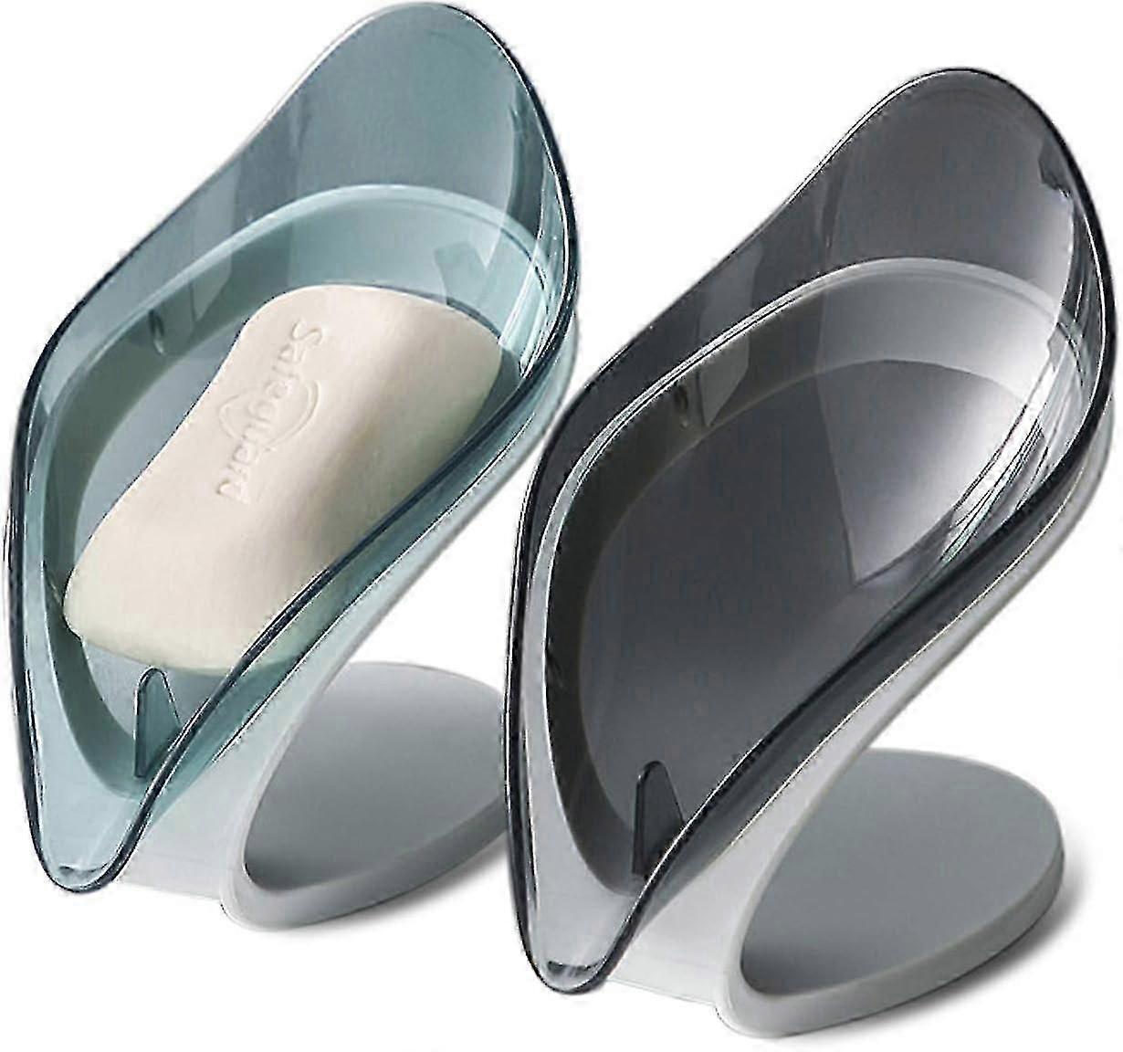 Pieces Soap Dish, Leaf Shape Soap Dish With Drain, Soap Tray For Bathroom, Kitchen, Keep Soap Bars