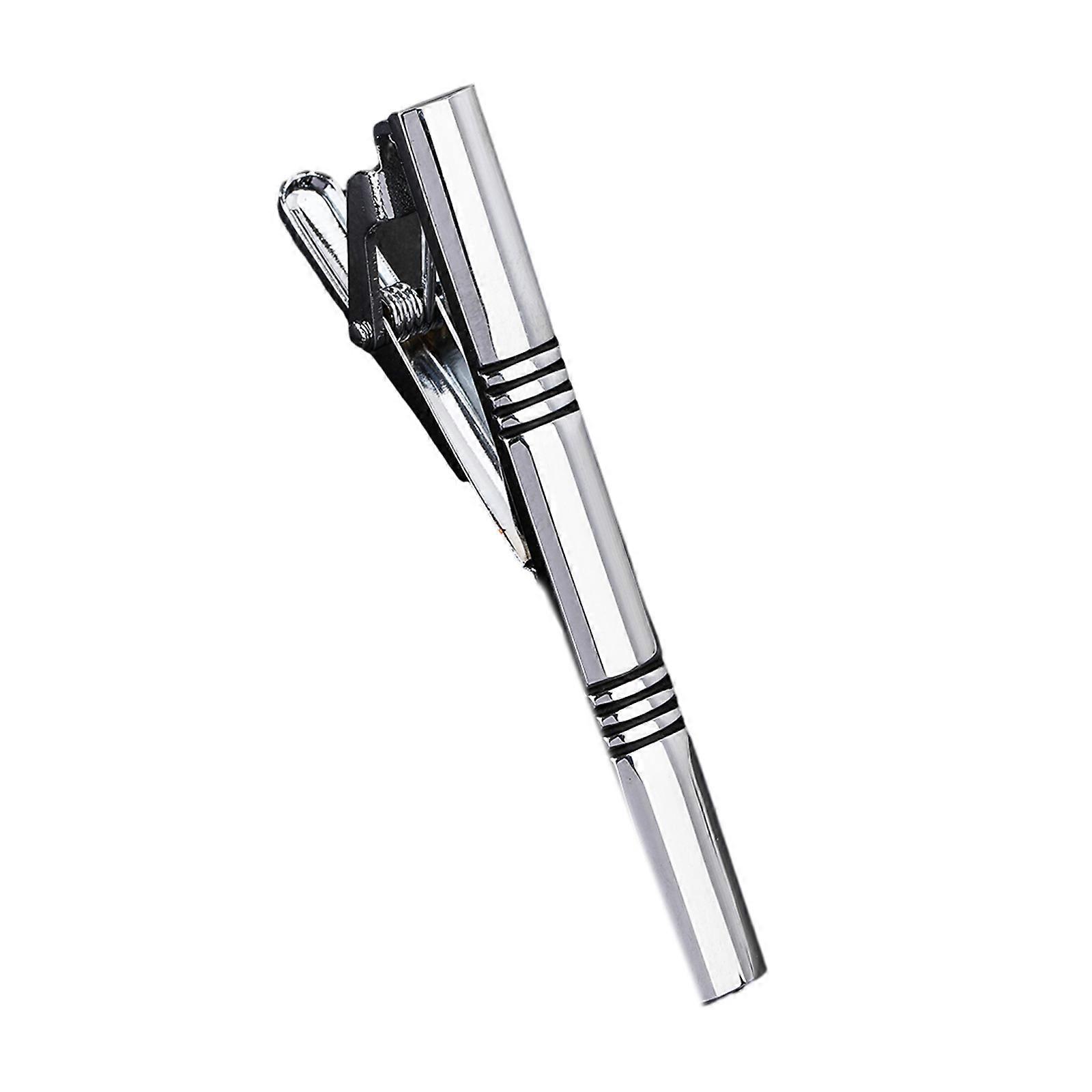 Elegant Silver Tone Tie Clip Adjustable & Non Slip for Men Adding Sophistication to Any Attire Elevates Gentlemen Style Silver