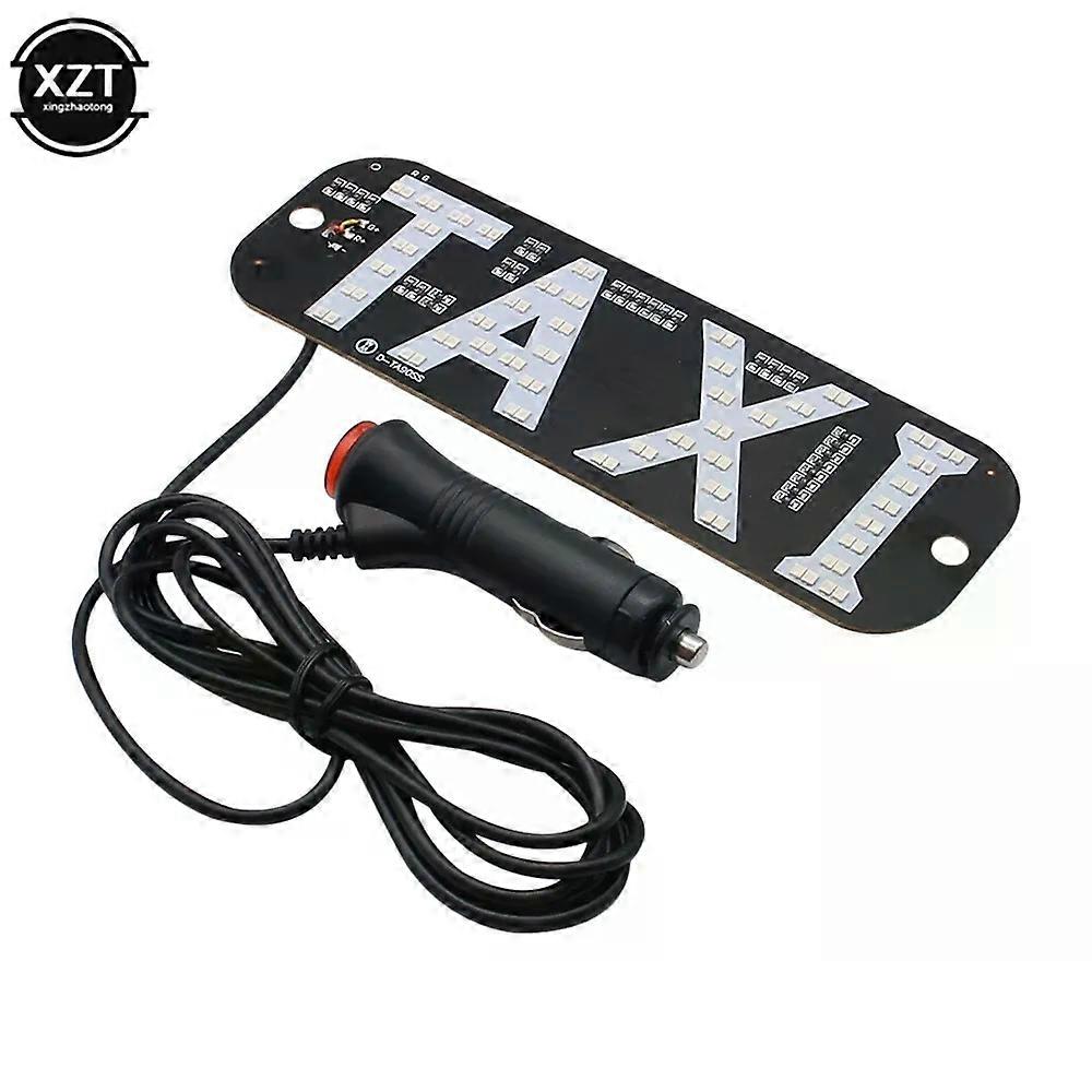Apply Taxi Sign LED Indicator Light Panel Sign Warning Light 2 Color Changeable Cigarette Lighter with Suction Beacon Signal Light