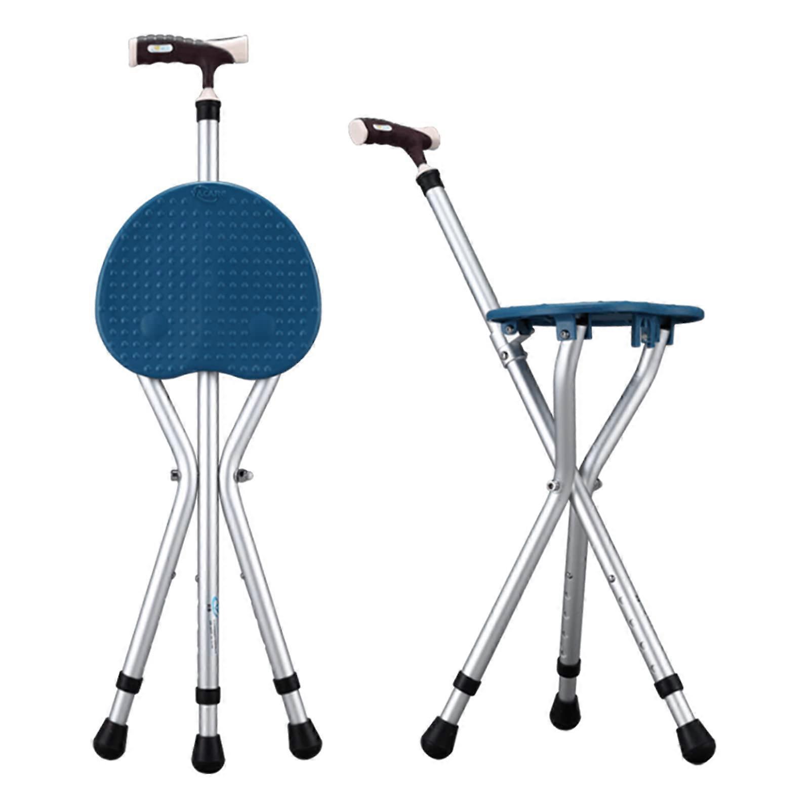 Folding Canes with Seat for Adults - Lightweight Aluminum, Adjustable Height, Portable, Comfortable Support