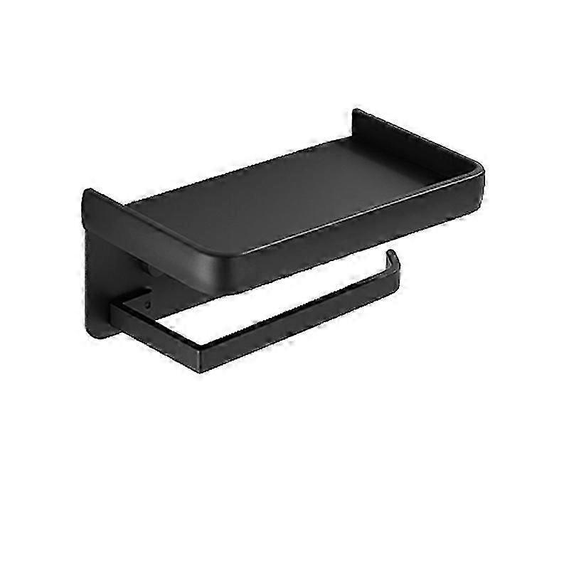 1 قطعة مثبت على الحائط ورق التواليت لفة حامل مناديل لفة حامل مع رف تخزين حامل لفة المرحاض الألومنيوم للحمام والمطبخ - 2025