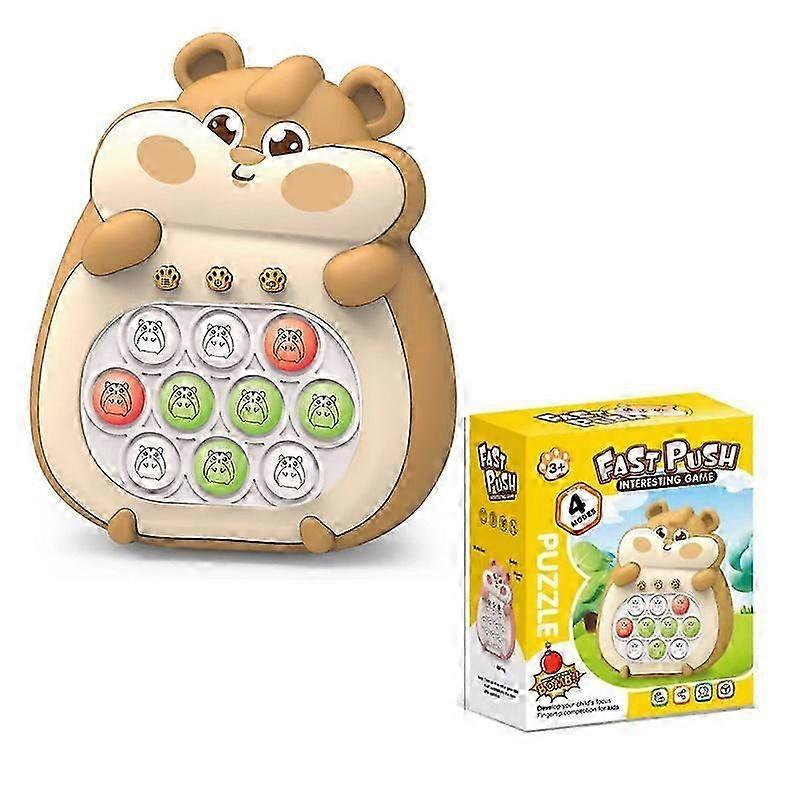 Fast-Push-Bubble-Game For Kids & Adults Pop Fidget Quick Push Game Light Up Puzzle Speed Push Game Handheld Fidget Game Toy Gift For Boys & Girls Age