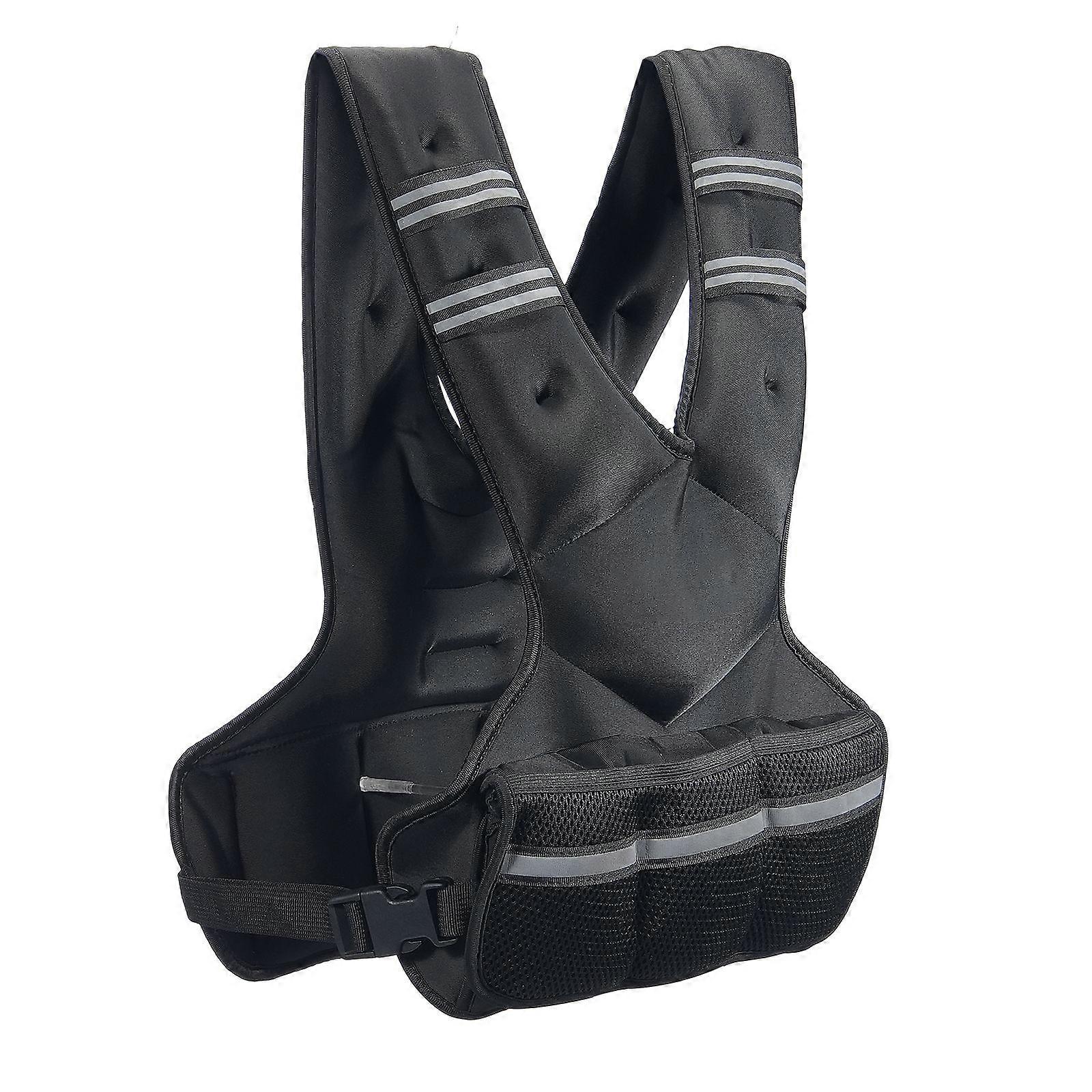 20-32lb Adjustable Weighted Vest with 6 Ironsand Weights and  Reflective Stripe, Workout Equipment for Strength Training Running Jogging