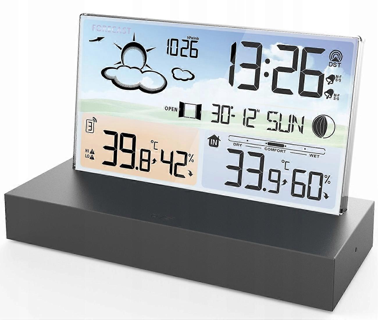 Wireless Weather Station Weather Hygrometer Barometer Thermometer+lamp Dg