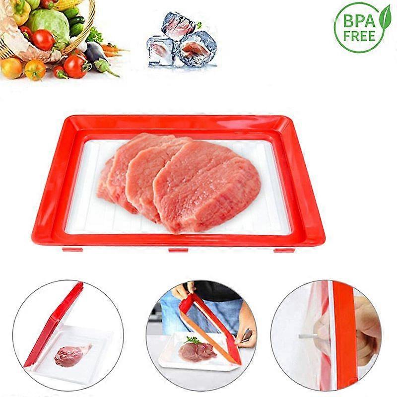 Empty fresh food trays, fresh food trays for refrigerators, replacement plastic cling film I Reusable cling film