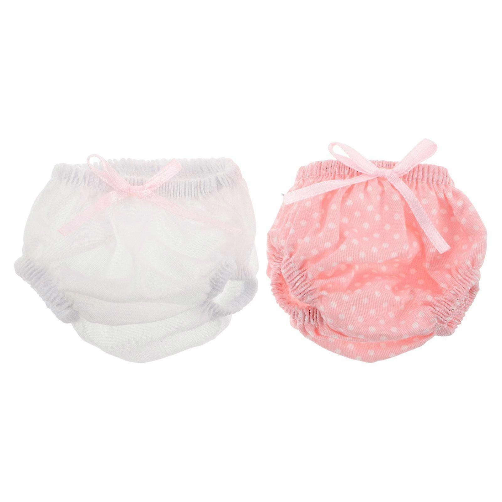 2 st babydockablöjor, dockunderkläder, dockkalsonger, dockdräkt, utklädningstillbehör till babydocka och amerikanska dockor
