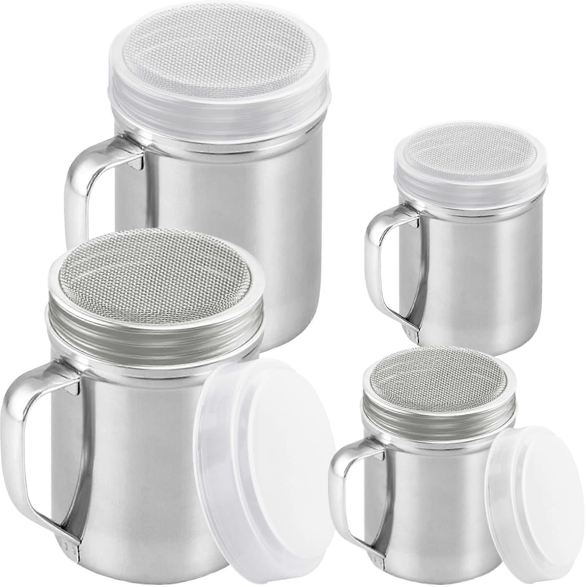 Thin Knitting Players With Handle And Lid, 6 Oz And 14 Oz, 4 Pack (2 6 Oz, 2 14 Oz)