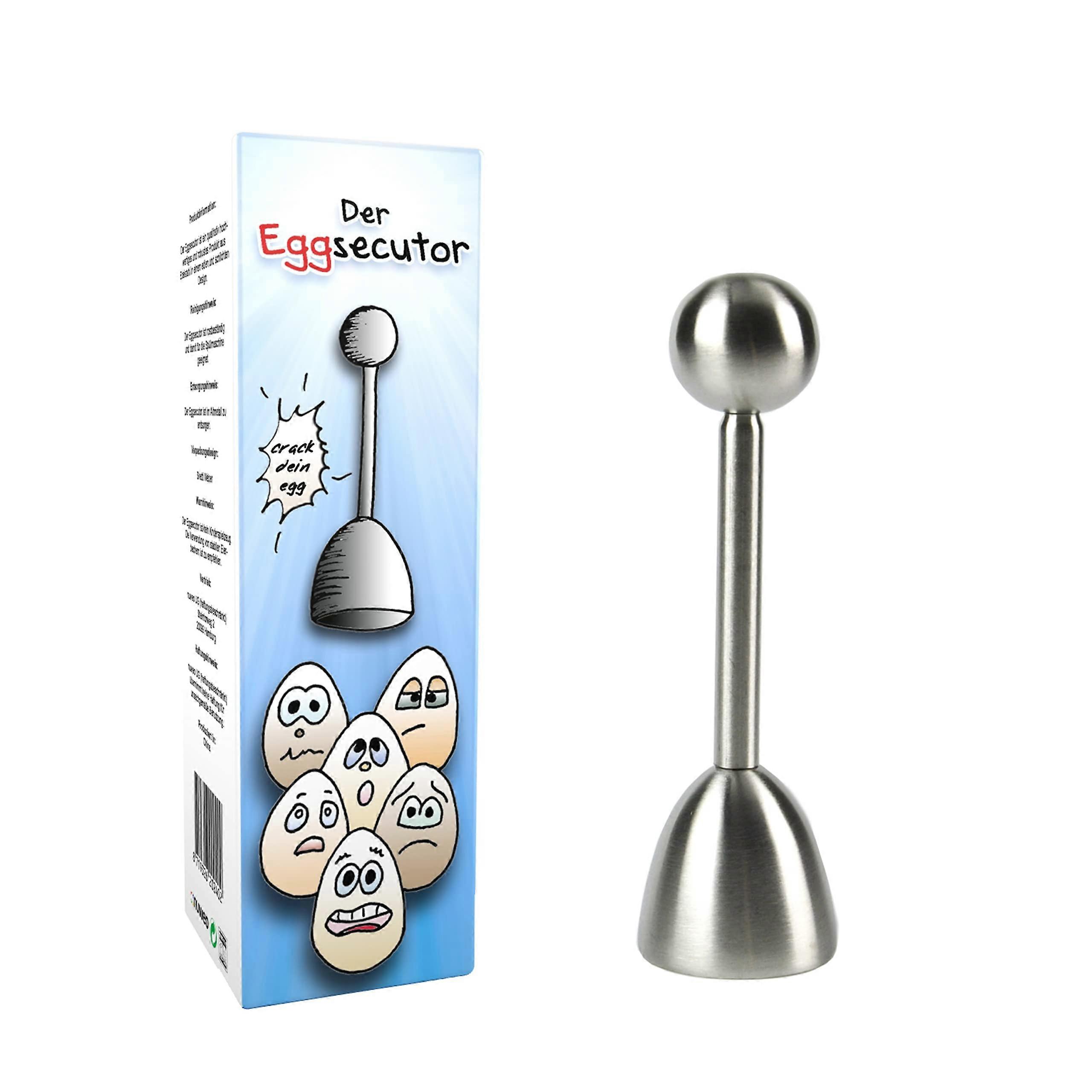Eggsecutor Stainless Steel Egg Topper and Cutter for Easy Eggshell Cracking with Bonus Egg Recipe eBook