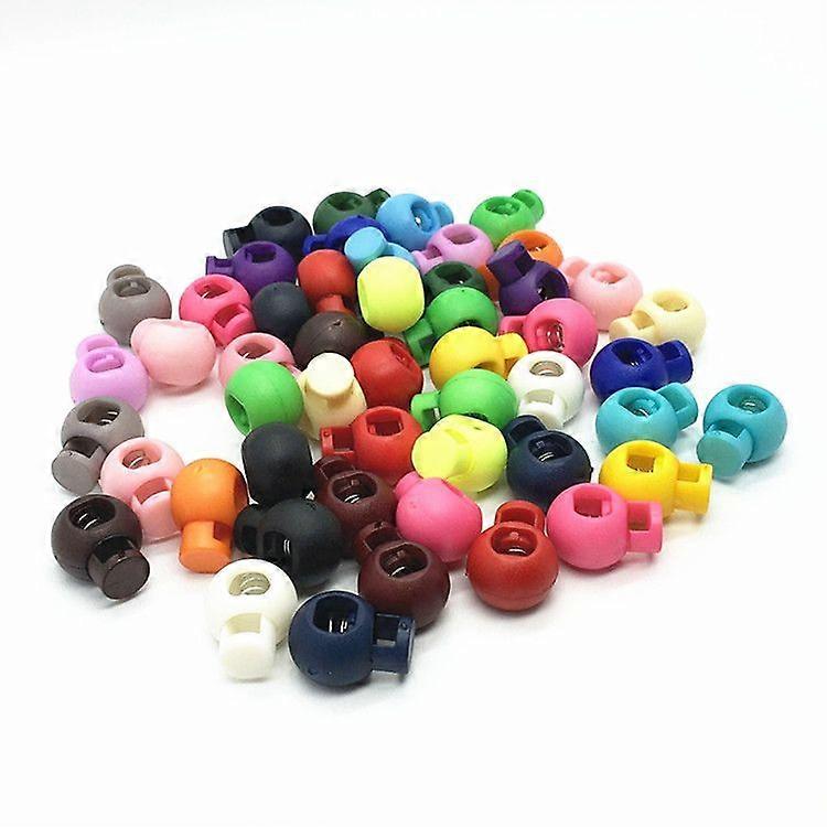 60pcs six color string buckles (ten each in black, white, 7 #, 10 #, 12 #, 17 #)