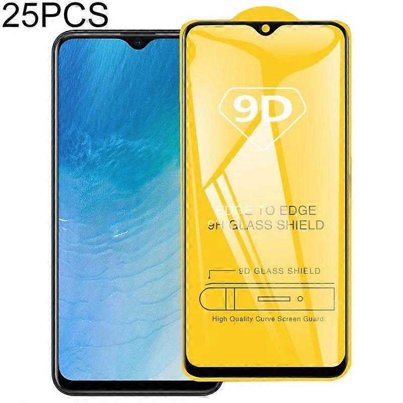 25 PCS For Vivo Y19 9D Full Glue Full Screen Tempered Glass Film