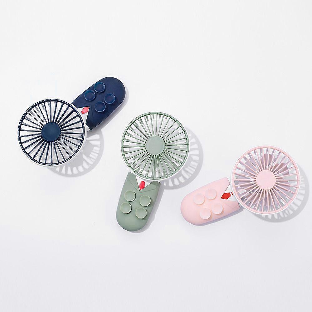 Cartoon Mini Handheld Fan with Suction Cup (Green)