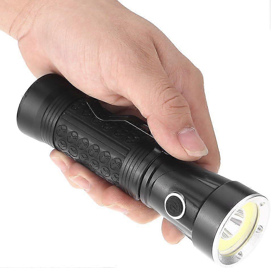 Portable handheld flashlight, foldable