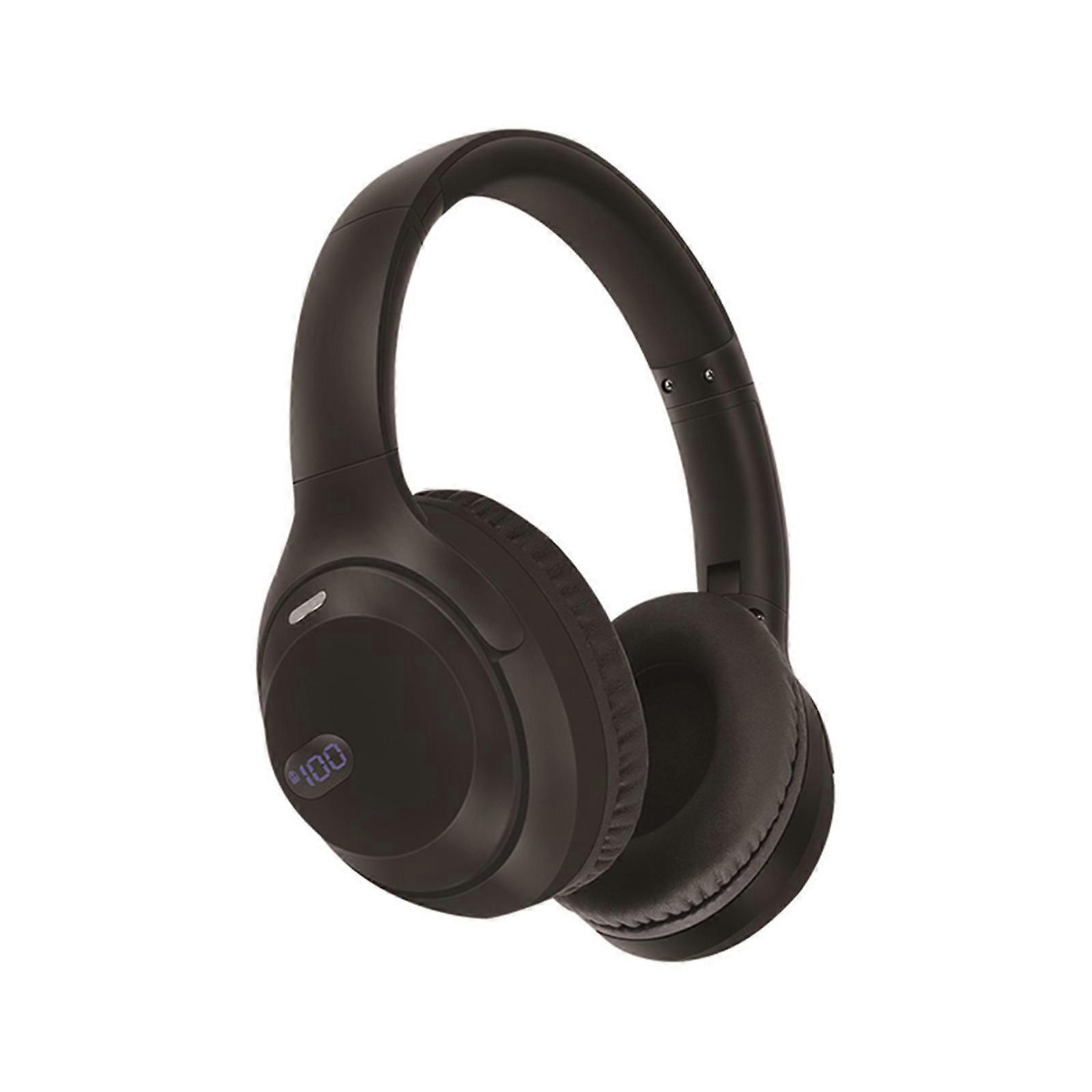 Bluetooth 5.0 Subwoofer Head-Mounted Foldable Headphones - Built- Mic Wireless Call Folding Stereo Noise Cancellation Over Ear Soft Earmuffs Headset