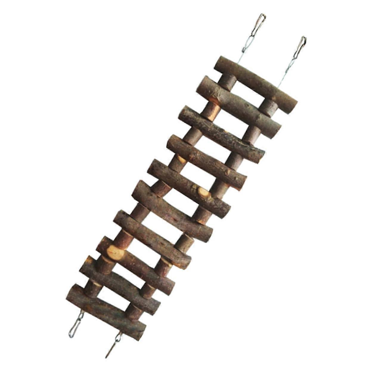Wooden Bird Ladder Climbing Bridge for Small Animals, Chew-Proof, Ideal for Guinea Pigs, Hamsters, and Squirrels