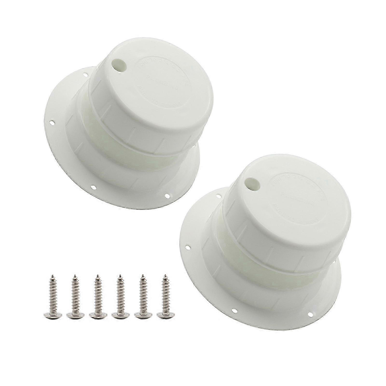 Generic RV Duct Vent Cover Replaces Easy to Install Spare Parts RV Plumbing Vent Cap for Professional-size/color-2 Pieces:White