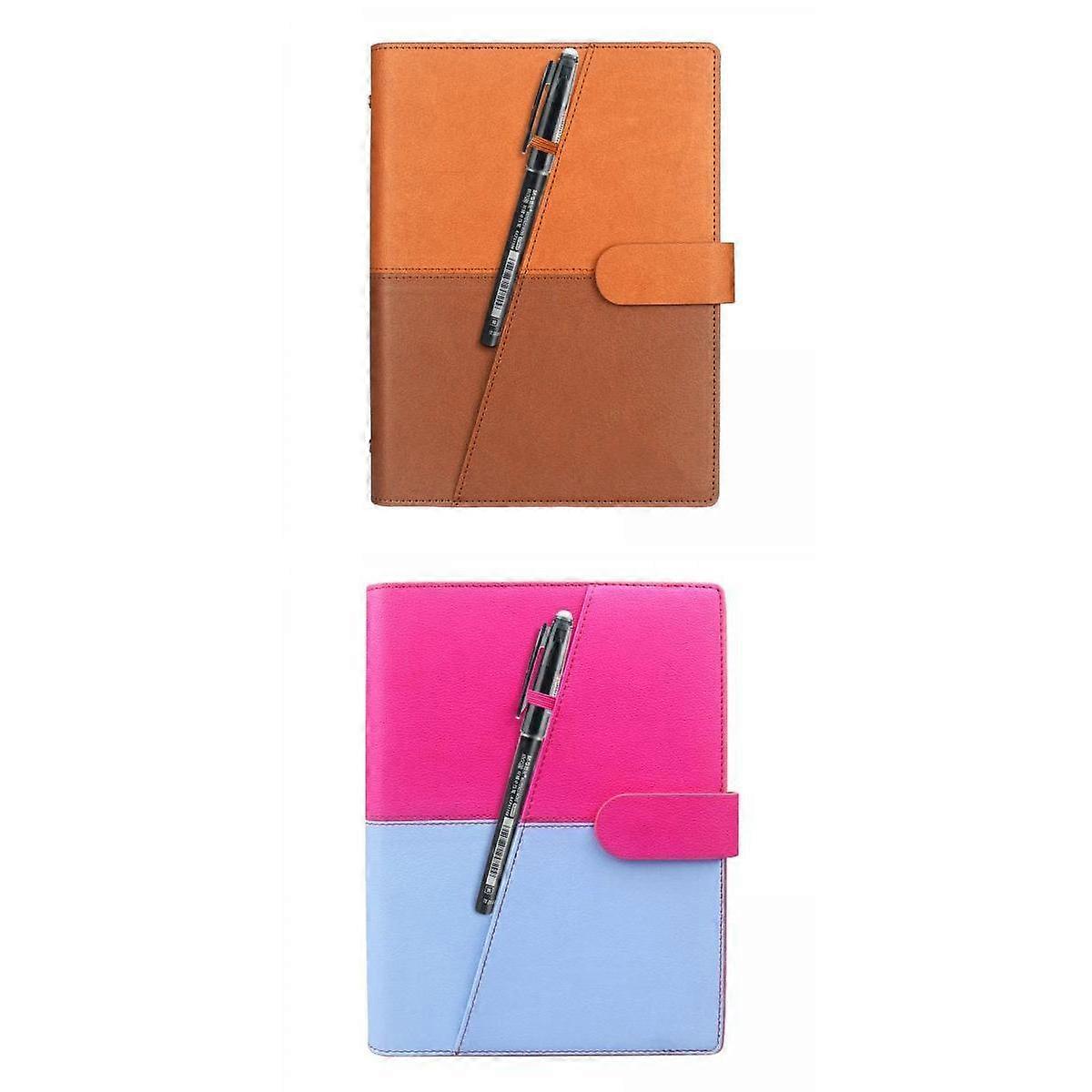 2 Piece PU Leather Erasable Notebook with Business