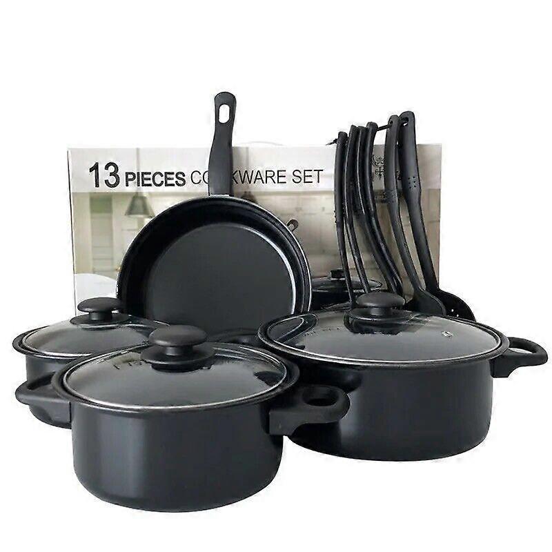 13 Piece Non-Stick Pots/Pans/Utensils Basic Cookware Set