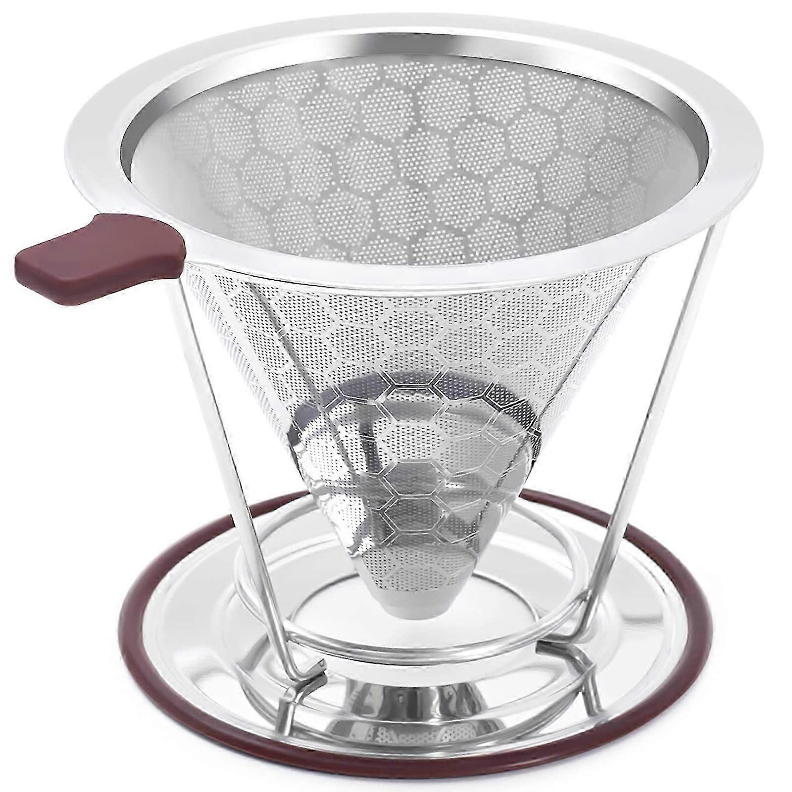 In acciaio inox riutilizzabile senza carta versare sul cono gocciolante del caffè per la casa o l'ufficio