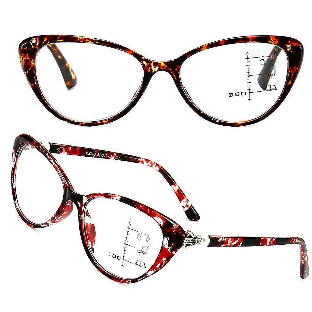 2 Pack Progressive Multifocal Multifocus GlassesAnti Blue Light Blocking Computer Reader
