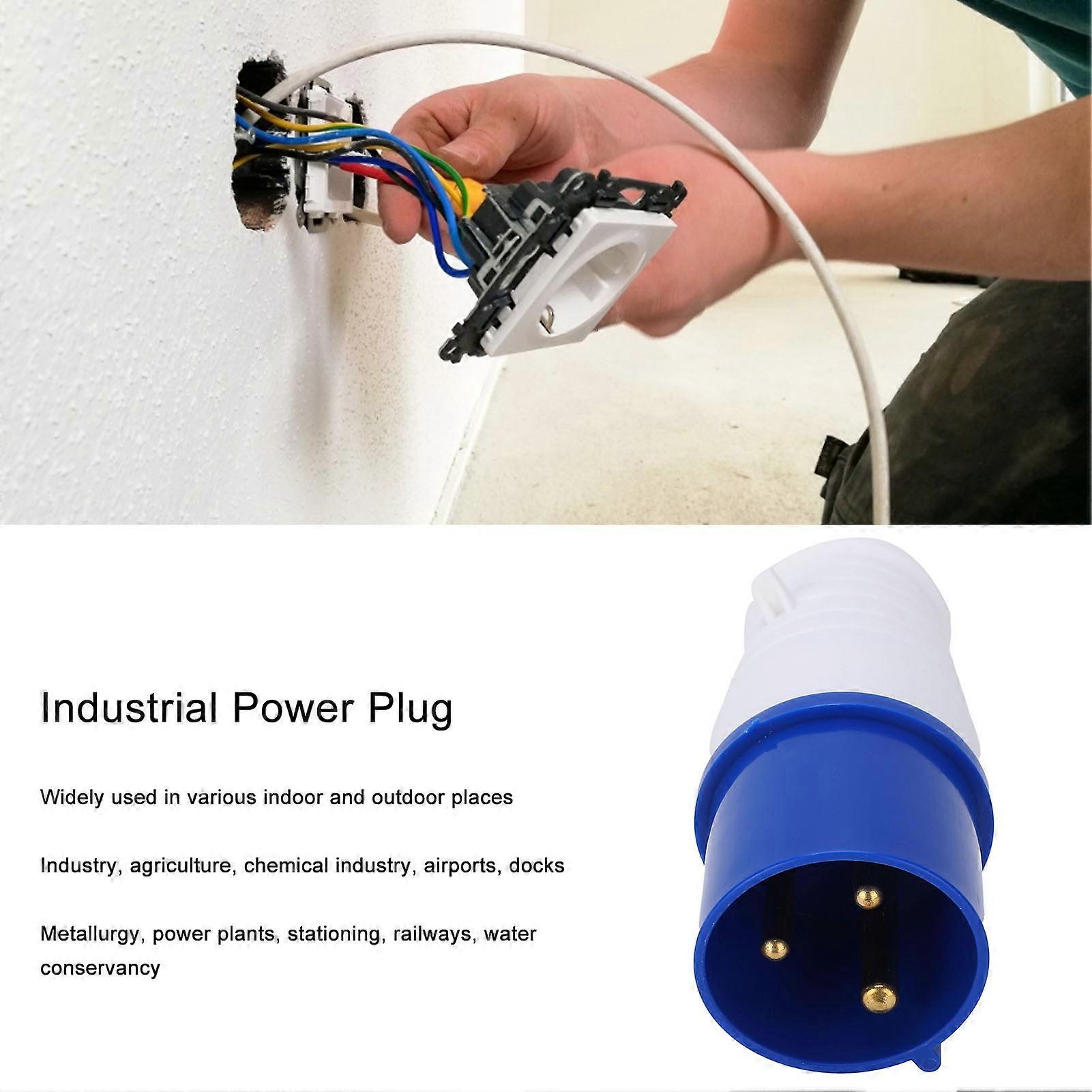 Industrial Power Plug 3Pin 1Phase ExplosionProof Waterproof Socket 32A 220250V
