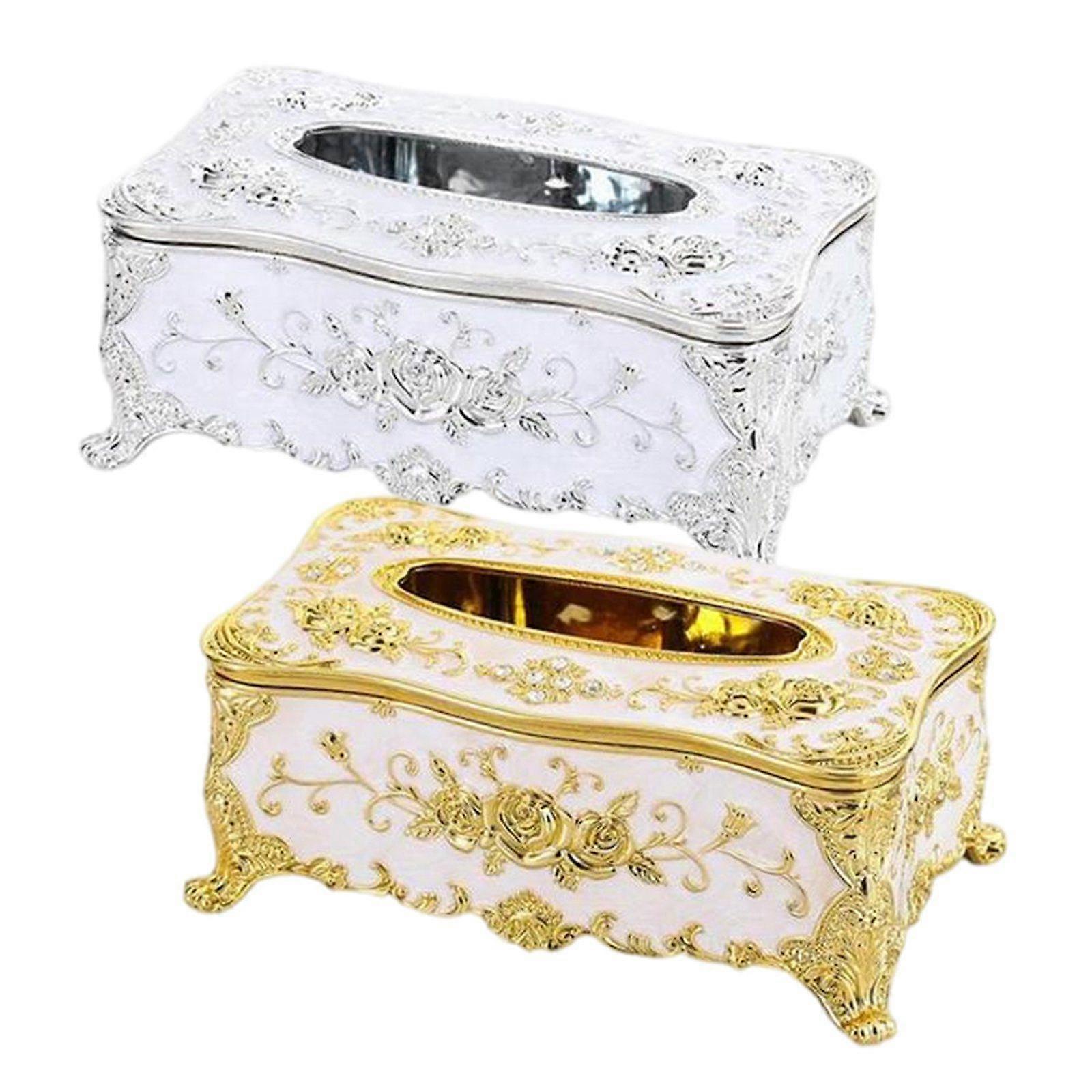 2x Tissue Box Bathroom Countertop Paper Case Holder Decorative