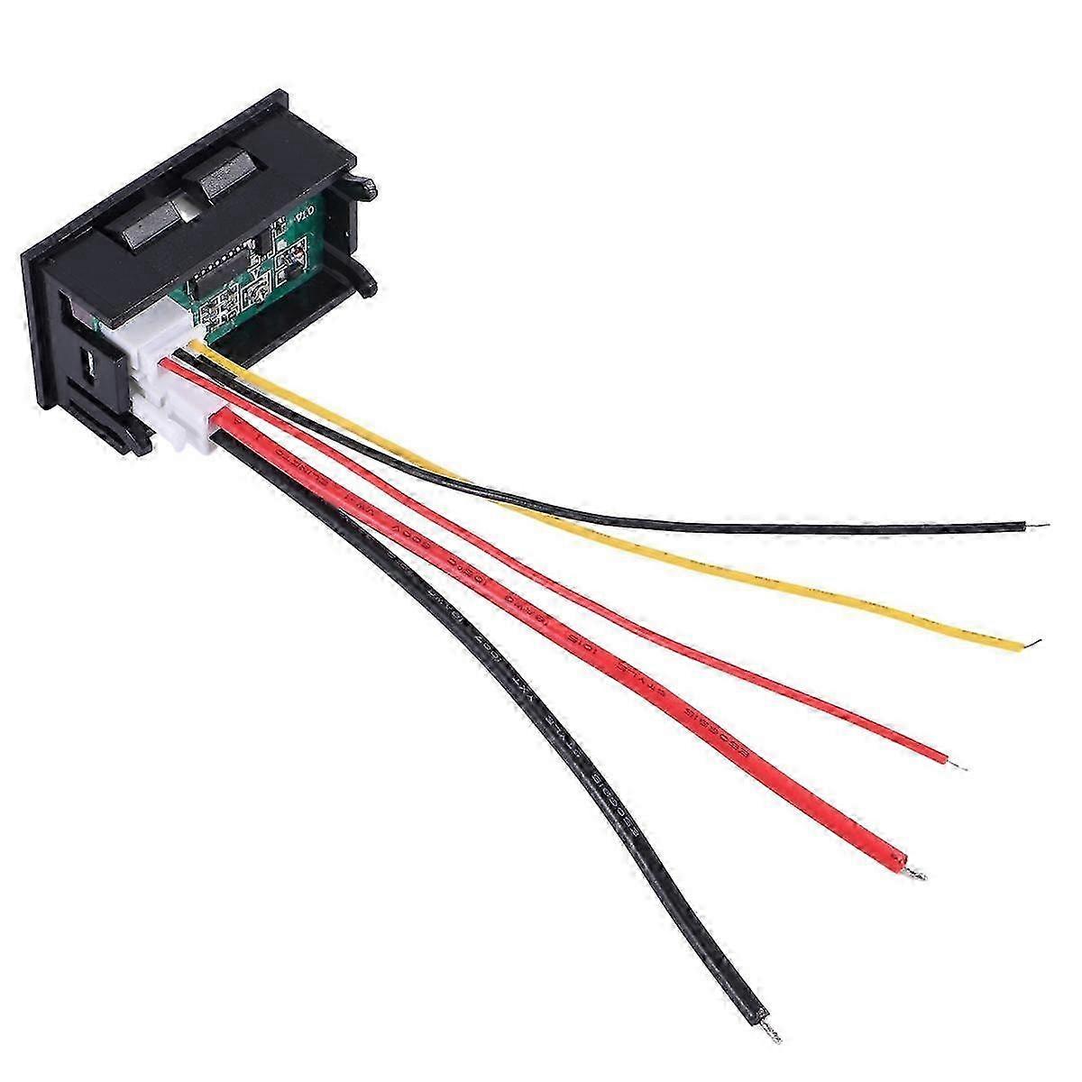 6Pcs Digital Voltmeter Ammeter DC 100V 10A Dual Display Blue Red LED Current Voltage Meter Tester