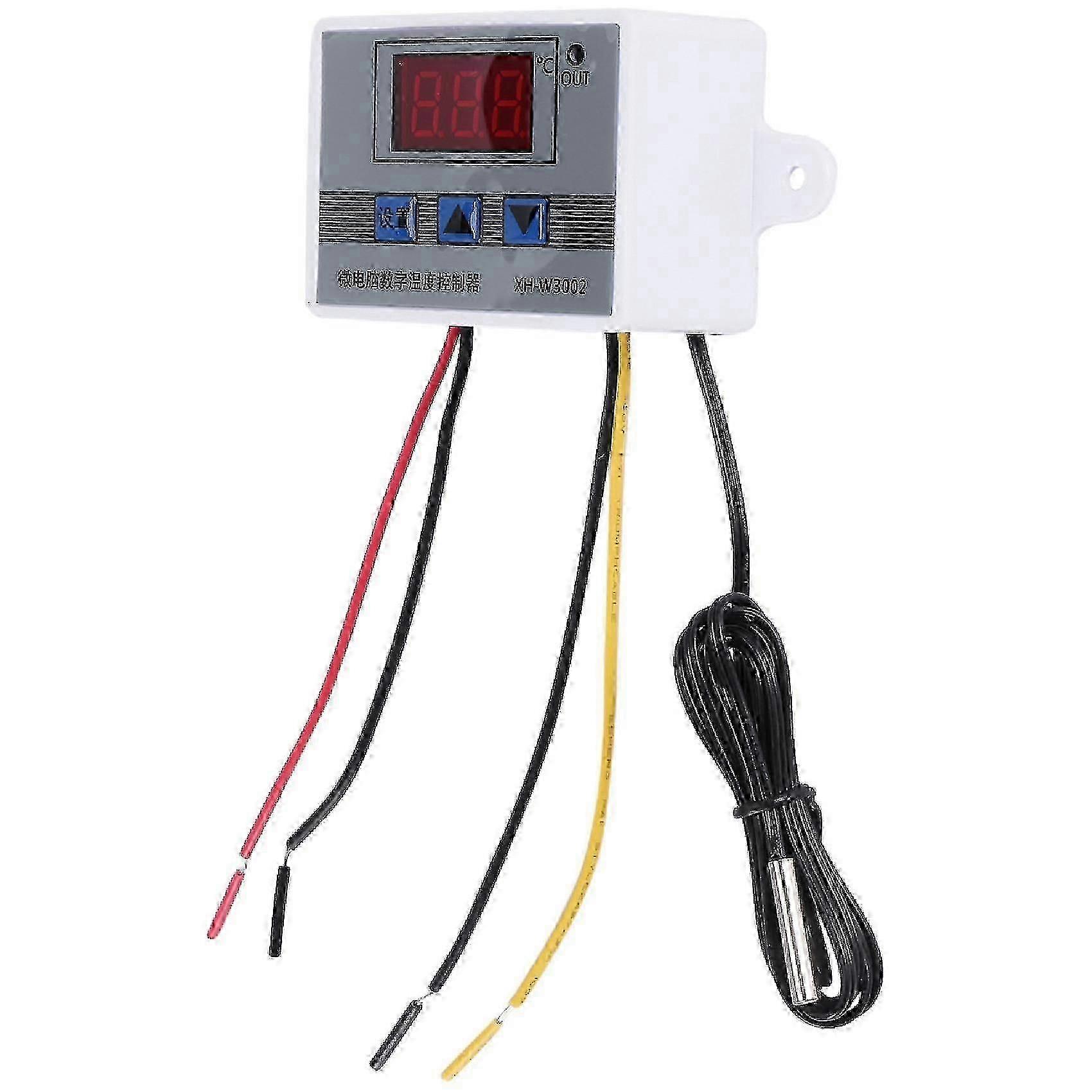 XH-W3002 220V Digital LED Temperature Controller 10A Thermostat Control Switch Probe with Waterproof Sensor W3002