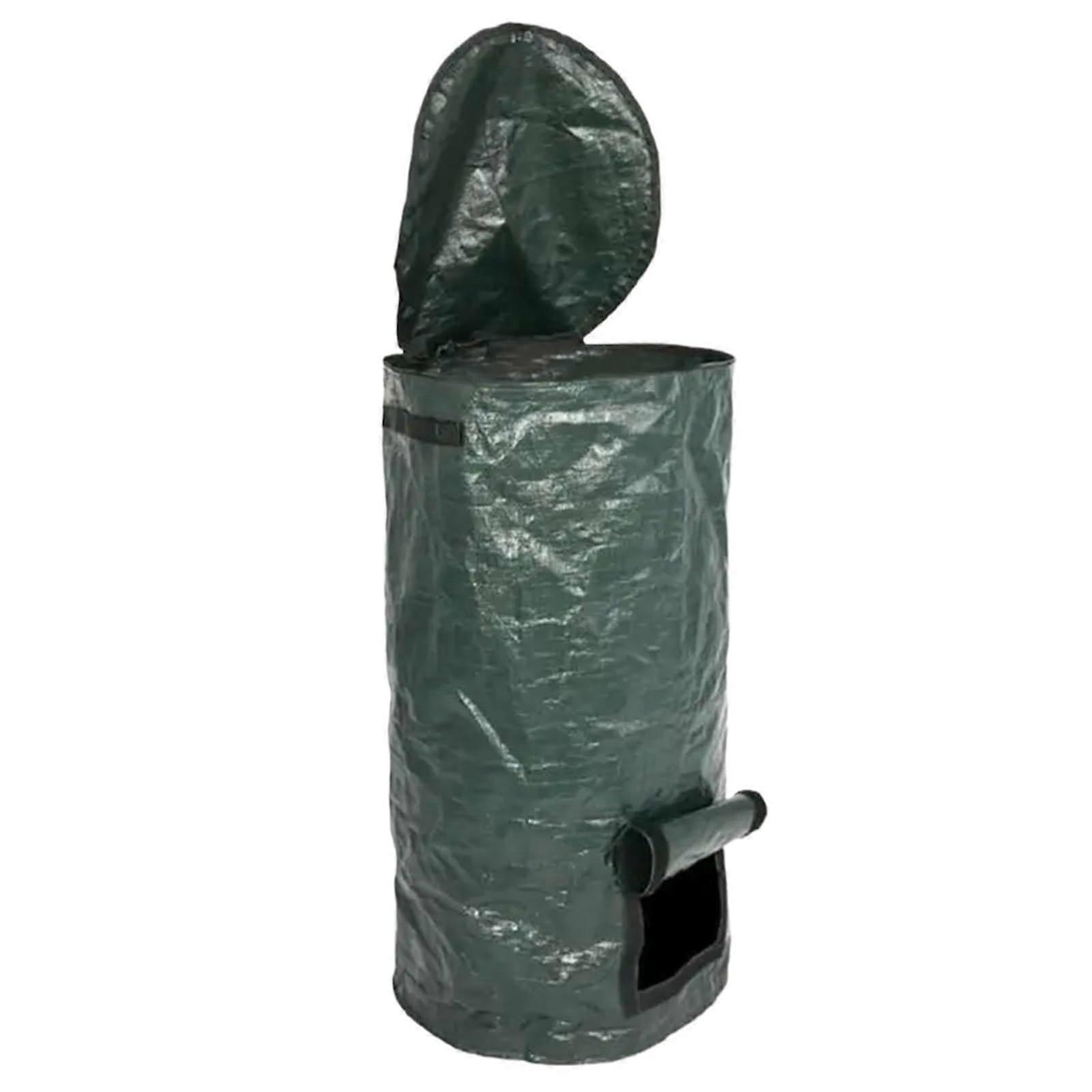 Foldable Compost Bag for Garden and Yard with Lid, Organic Waste Collector Ref: 3781