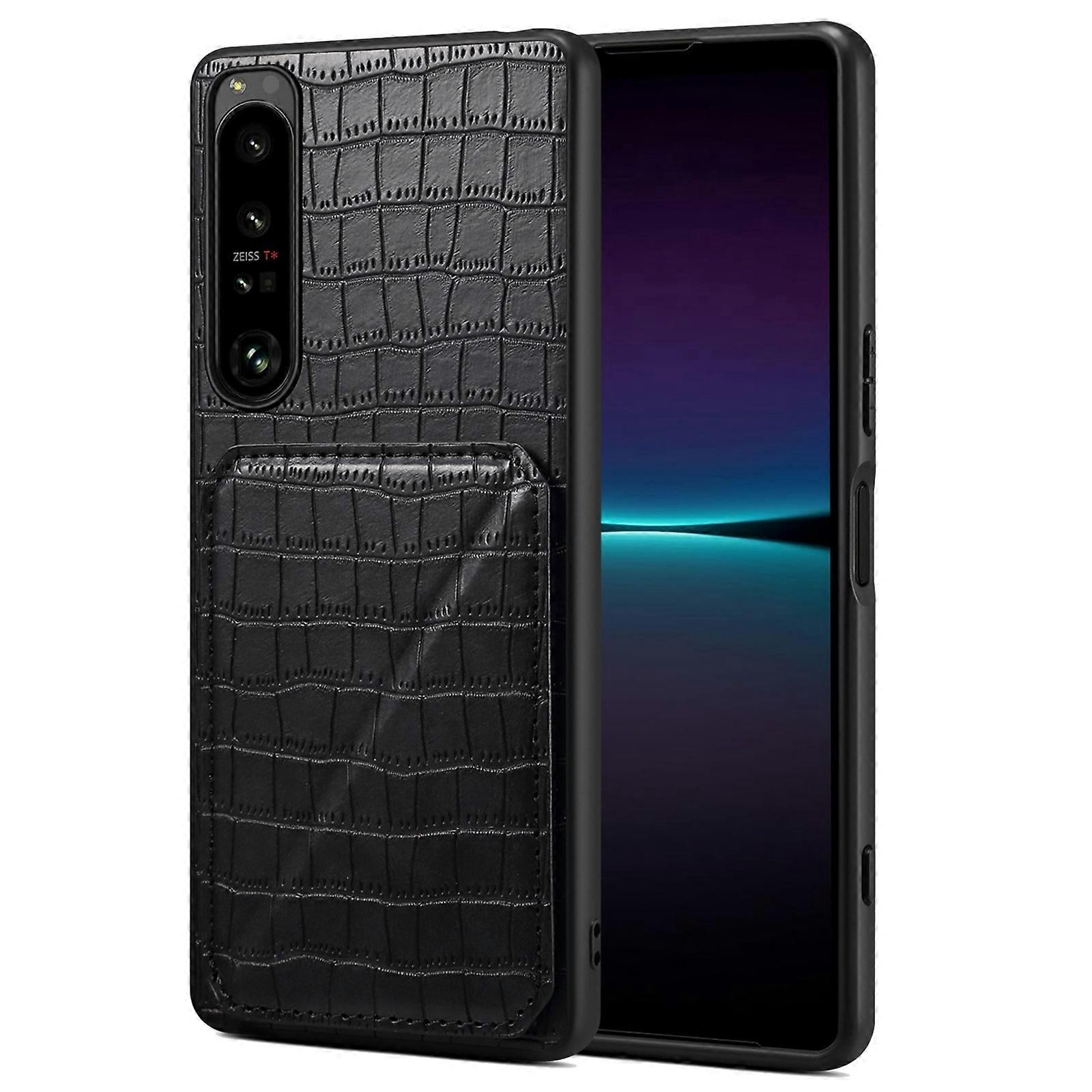 Denior Imitation Crocodile Leather Back Phone Case with Holder