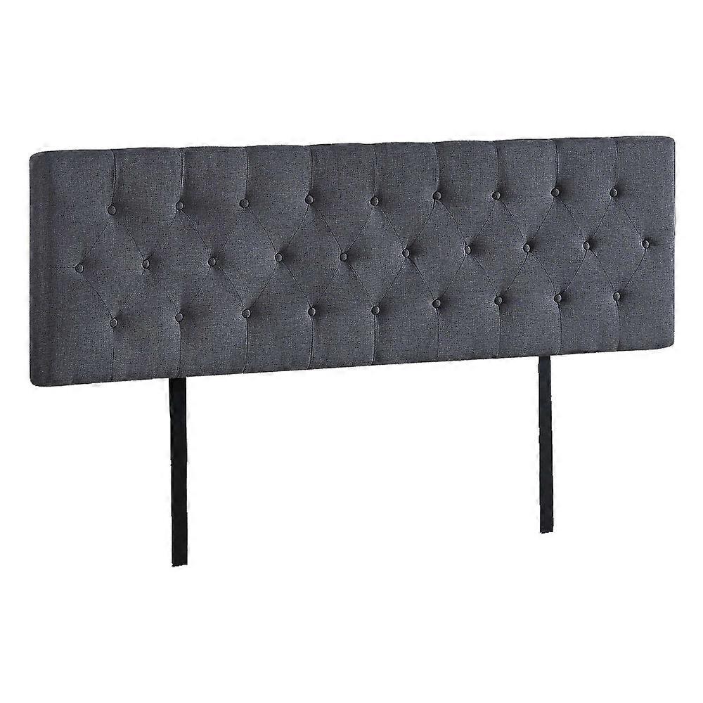 Linen Fabric King Bed Deluxe Headboard Bedhead Grey King Bed Frames