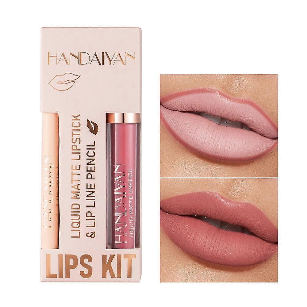 HANDAIYAN Cup Lip Gloss Crayon à lèvres Combinaison Rouge à lèvres Mat