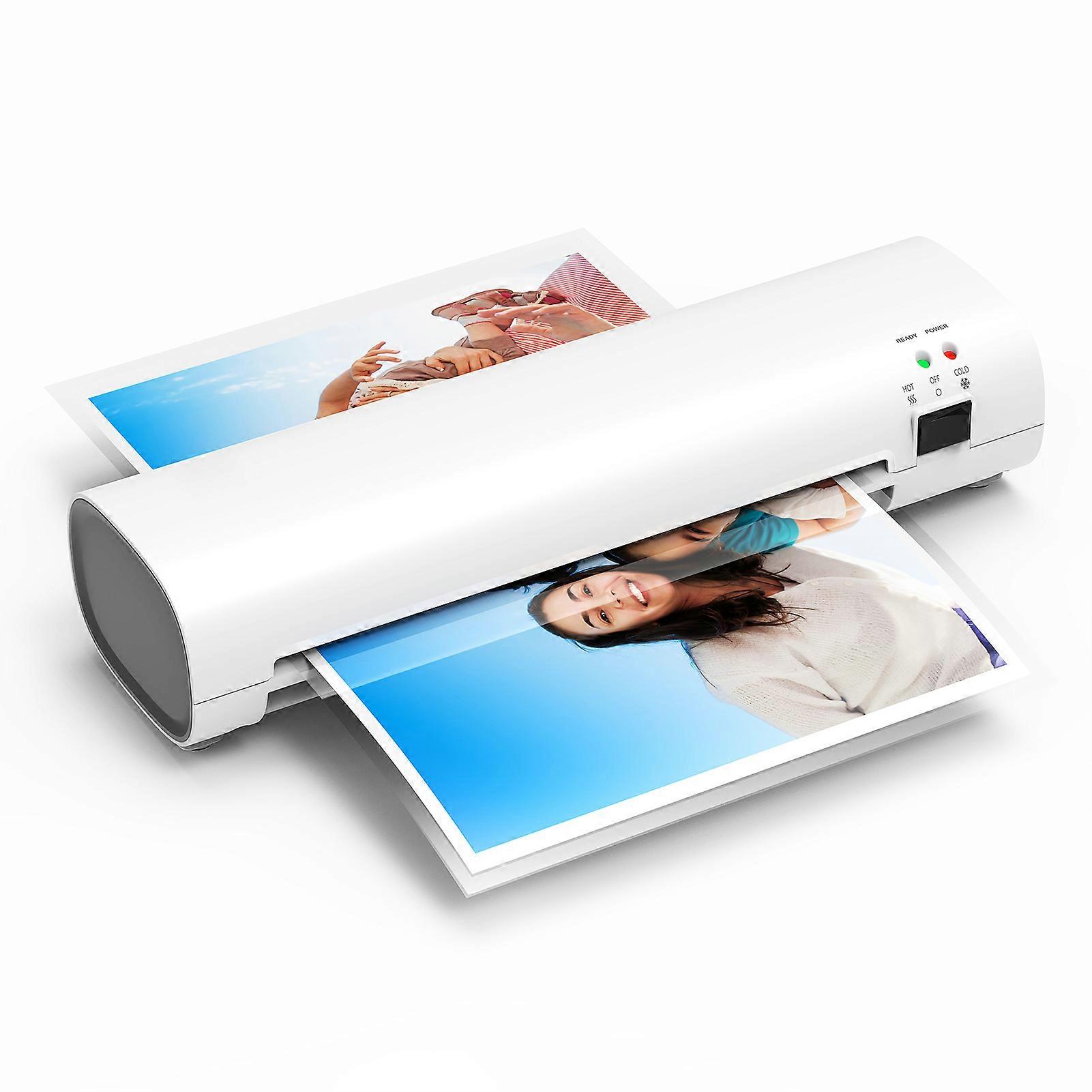 A4 Laminating Machine 9 Inches Thermal Laminator Machine Desktop Hot and Cold Lamination 2 Roller System 230mm Entry Width Quick Warm-up Suitable for