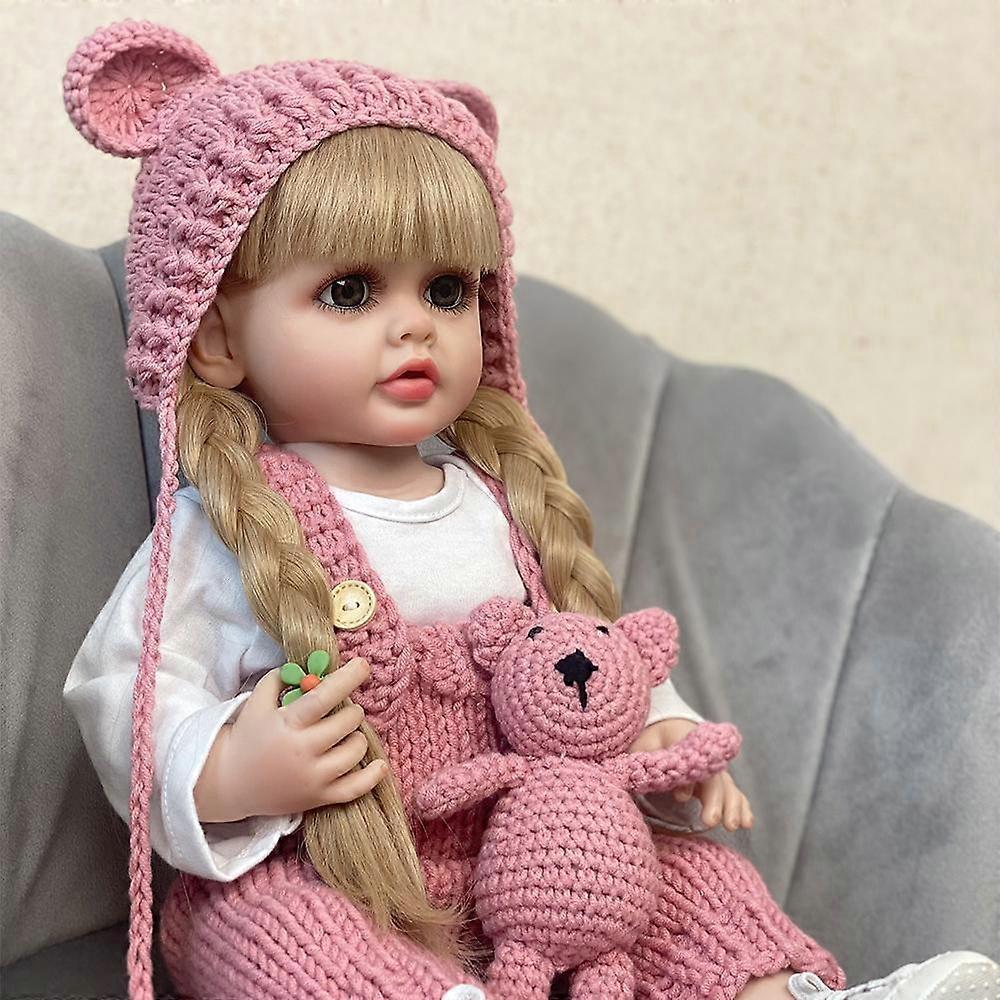 Beautiful Soft Reborn Baby Realistic Mini Baby Reborn Child With Hair Entity Doll for Girl Toddler Birthday Gift 55cm