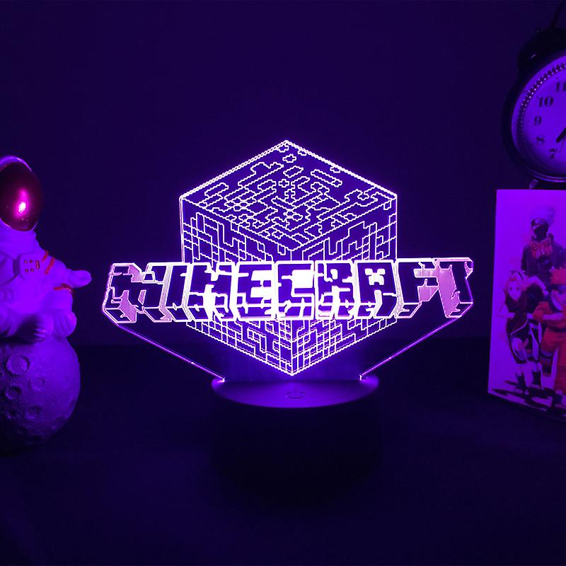 Spill Minecraft 3d ledet nattlys lampe