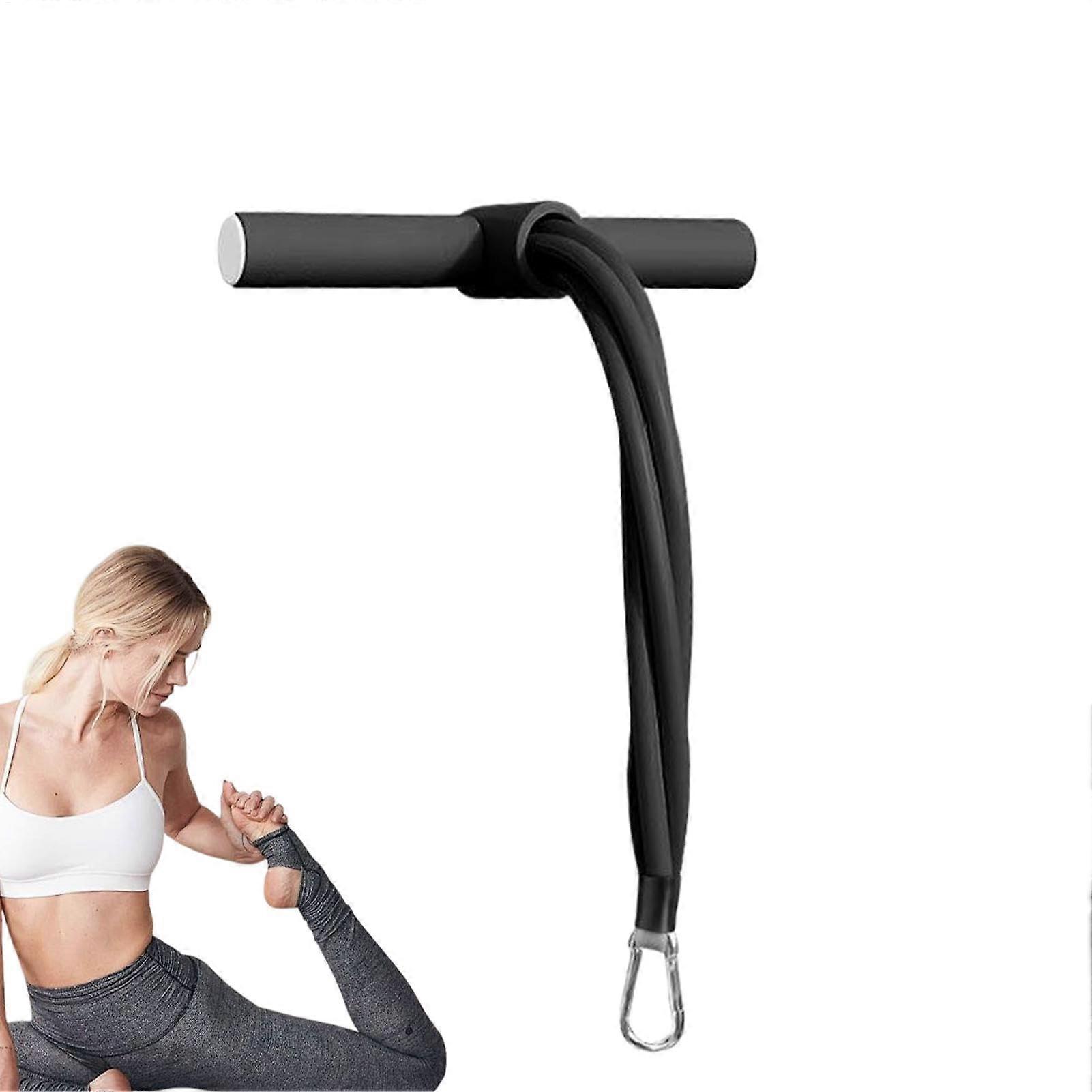 Fitnessspannungsseil - Elastic Resistance Band for Home Gym, Black Stretching Equipment for Leg and Sit-Up Exercises