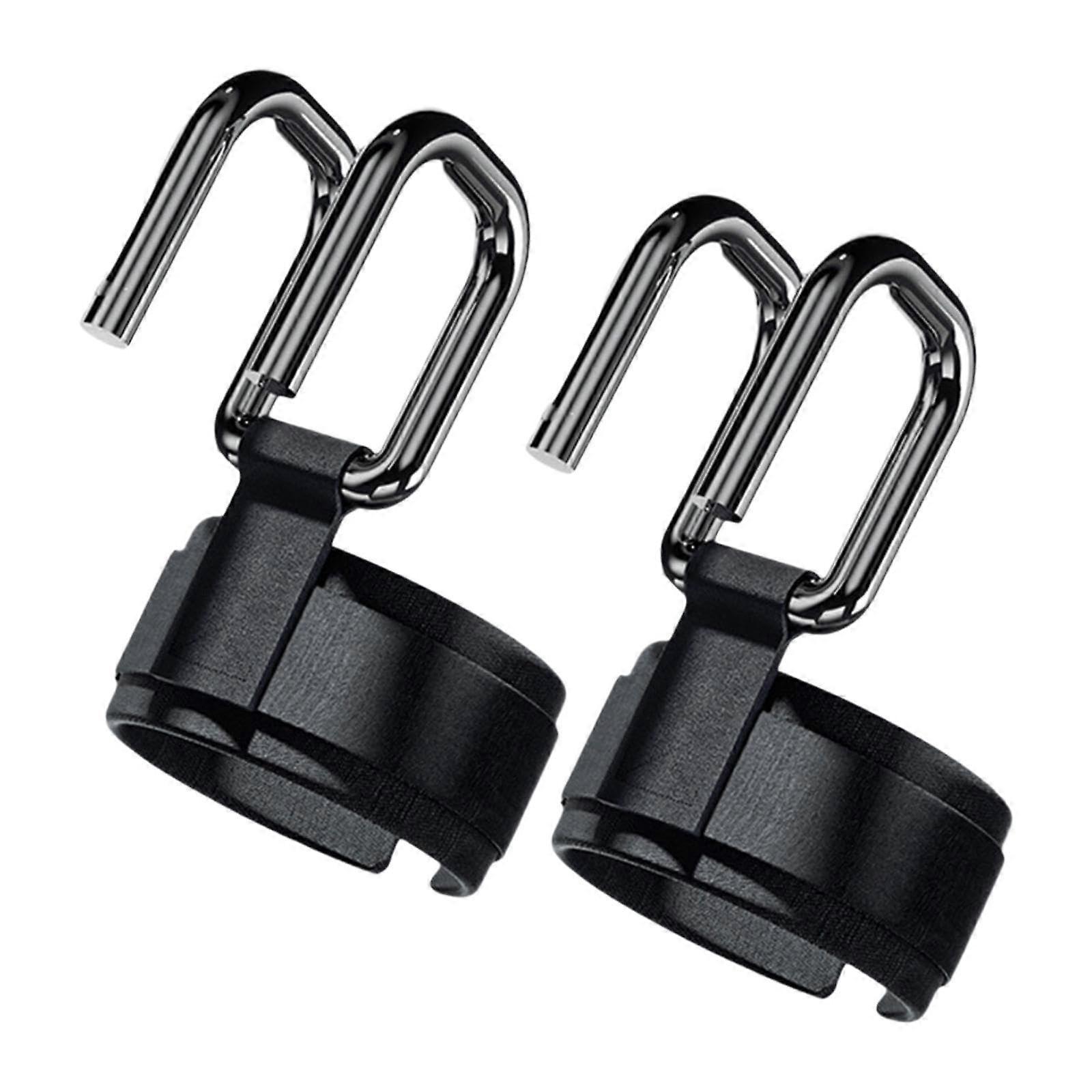 2 x Weight Lifting Jackets Hook Strength Training for Men Women Wrist Bands Pull Up Straps for Lifting Fitness
