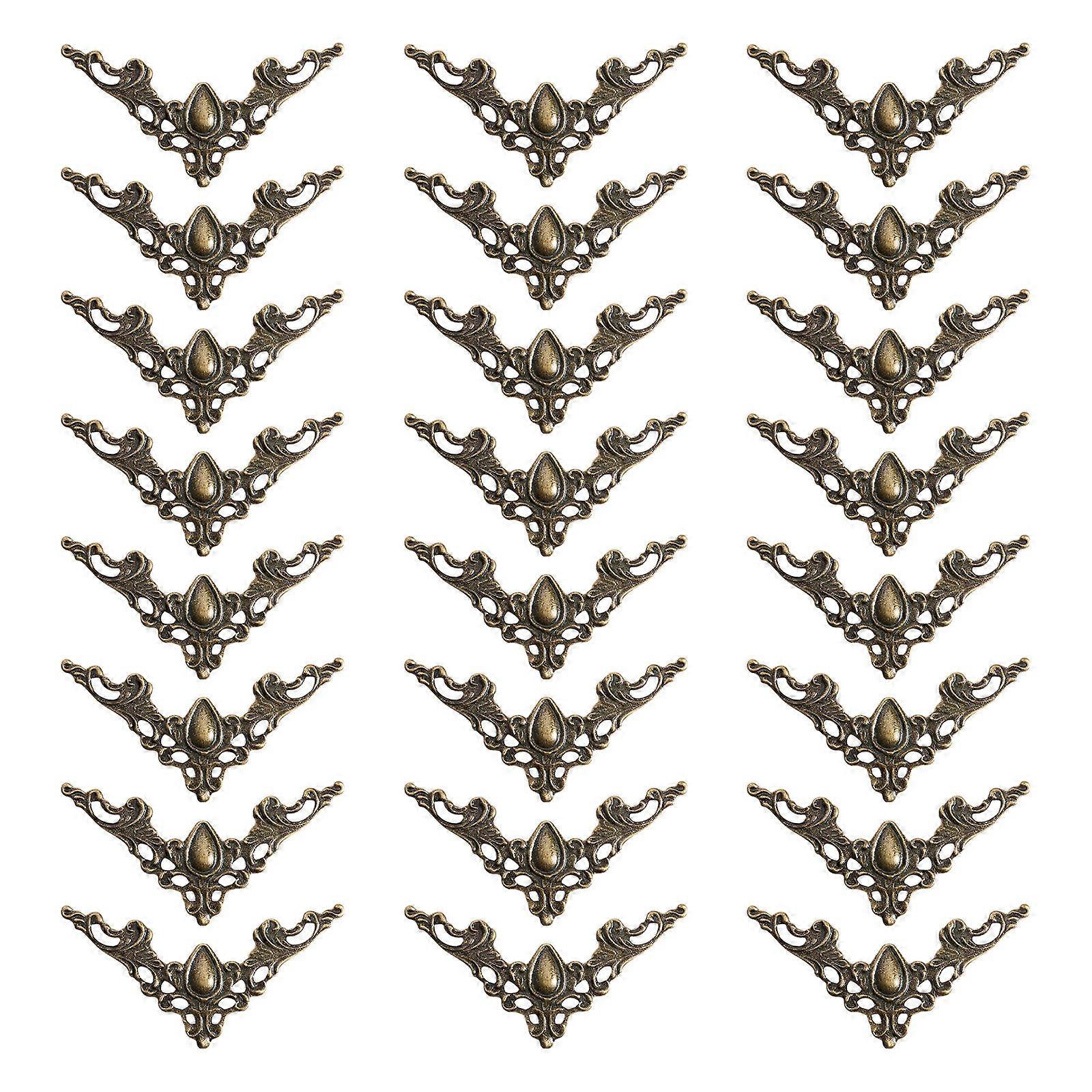 24pcs Book Corner Protectors for Edges Decorative Iron Box Corner Patches and Protectors Set