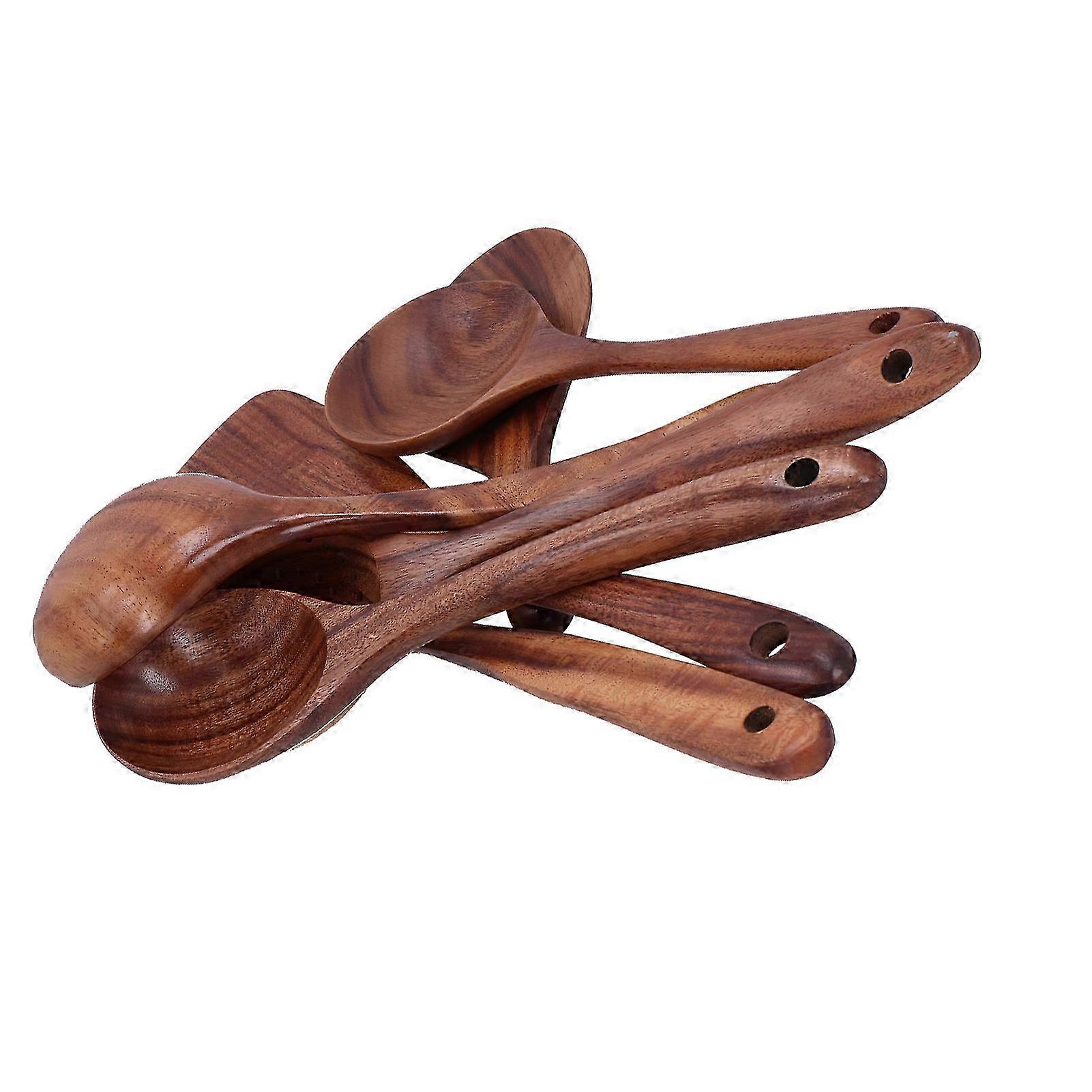 Long Handle Cooking Spoon Spatula Set for NonStick Pans Kitchen Utensils