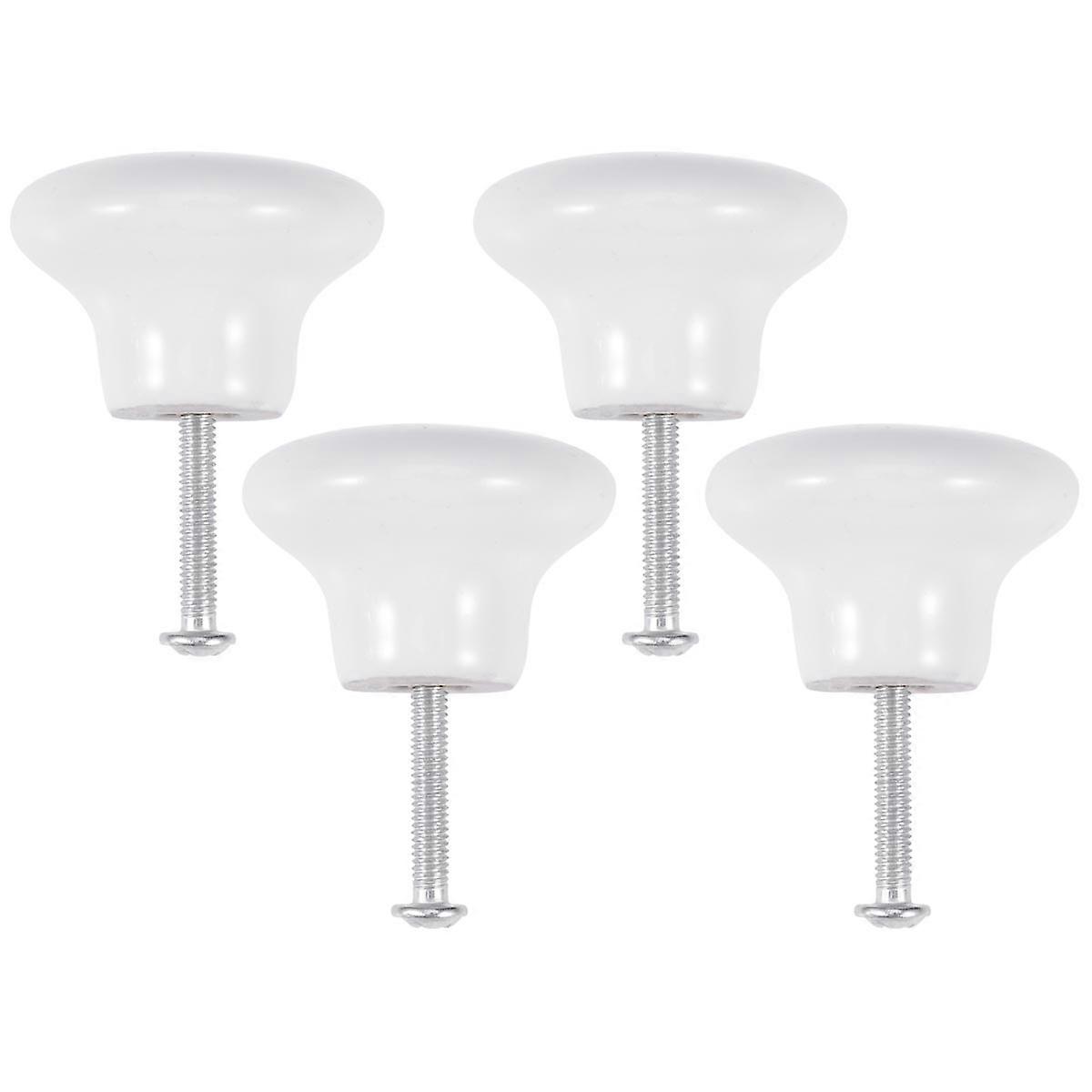 White Ceramic Dresser Handle 38mm For Nursery Drawer Knobs Furniture Pulls And Knobs 4Pack