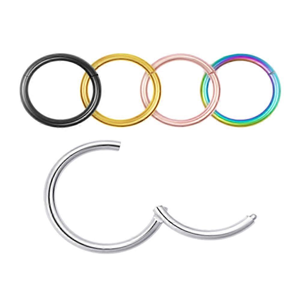 Here's a refined and professional product description for your **5pcs Stainless Steel Nose Hoops Fake Nose Rings**:
### π 5PCS Stainless Steel