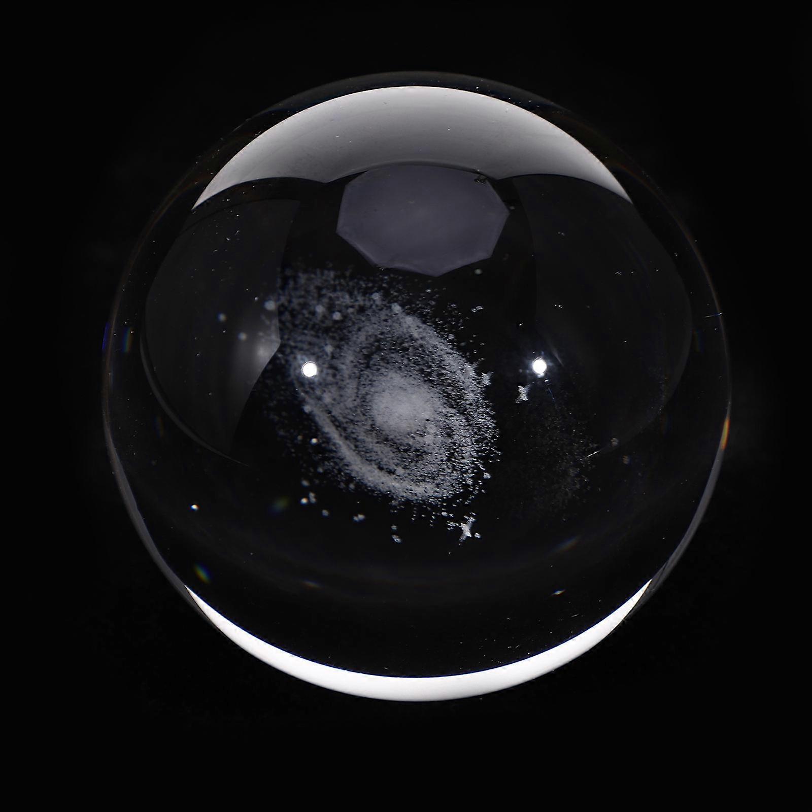 Crystal Figurine Crystal Ball Decoration 3D Engraved For Daily Scene Layout 8cm X 8cm X 8cm Crystal Spheres 1Set